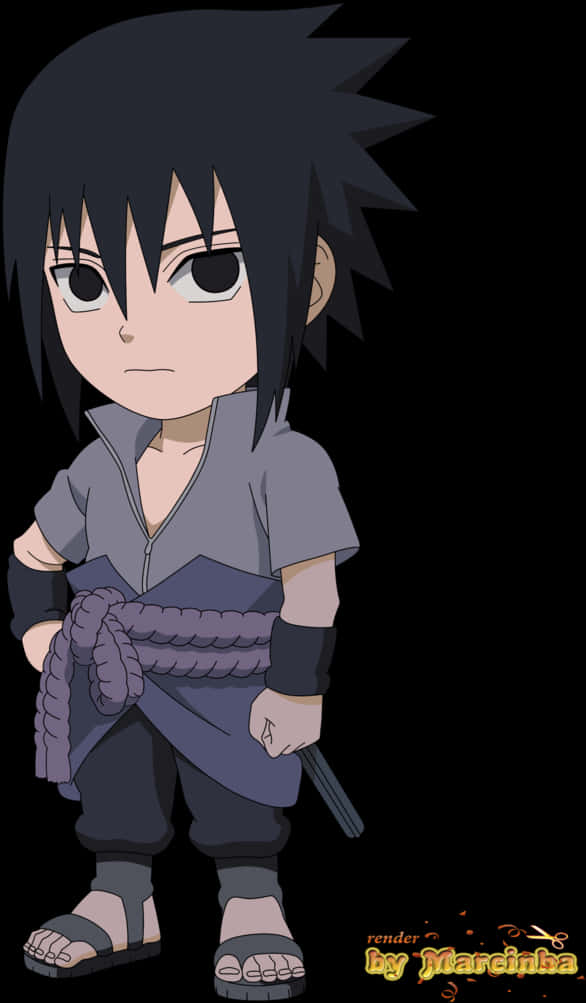 Render ng Batang Sasuke Uchiha Wallpaper