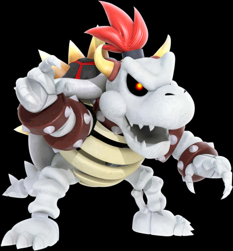Render ng Karakter na Dry Bowser Wallpaper