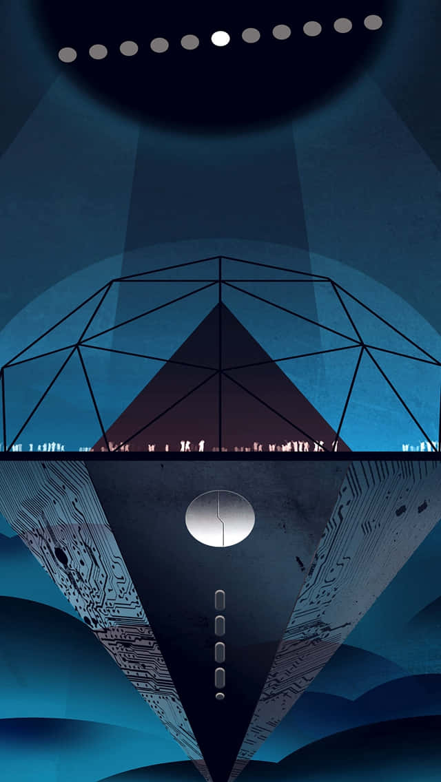 Repleksyon ng isang mabituing gab-i sa isang madilim na asul na lawa Wallpaper