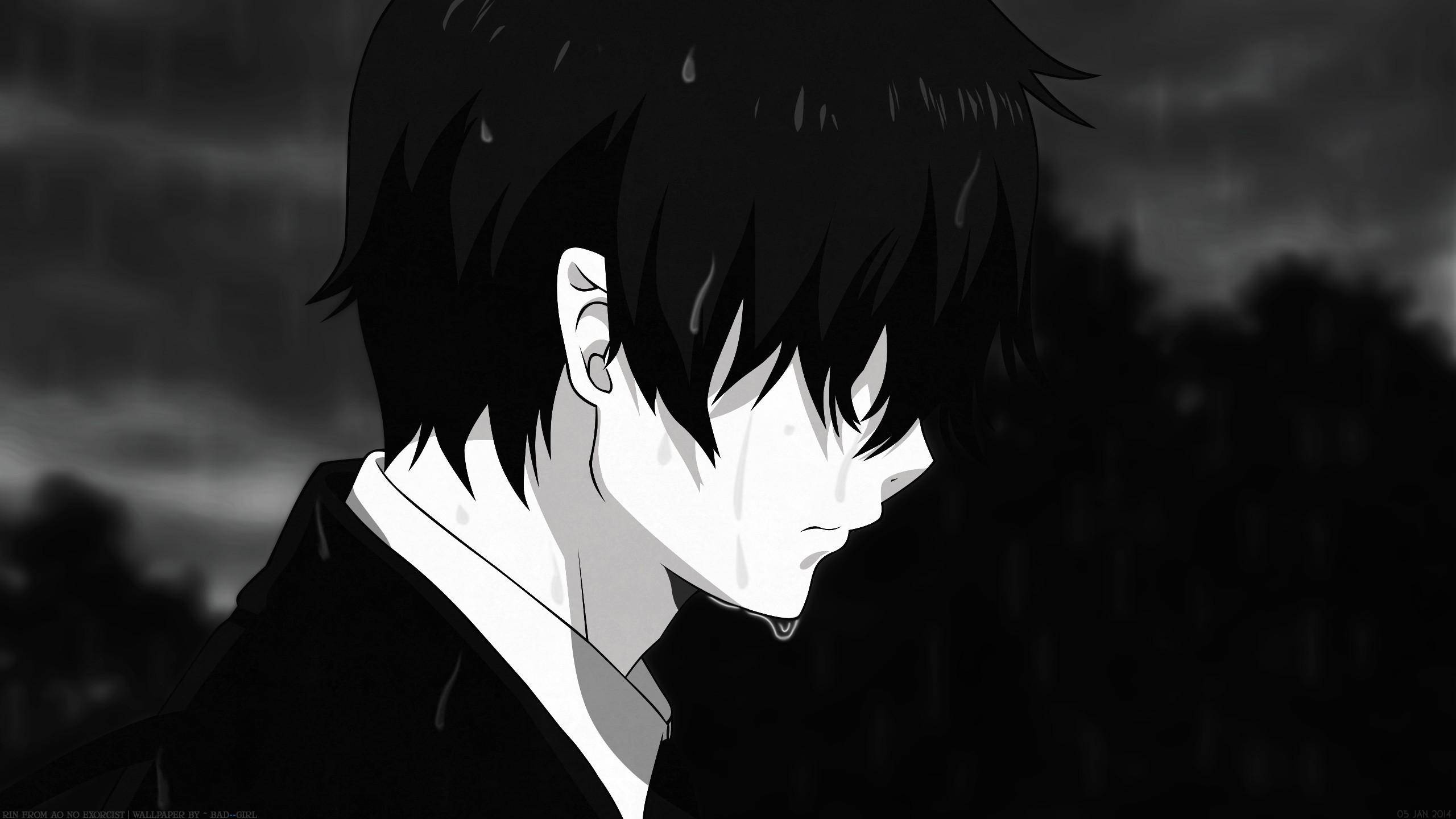 Rin Okumura Itim na Anime Wallpaper