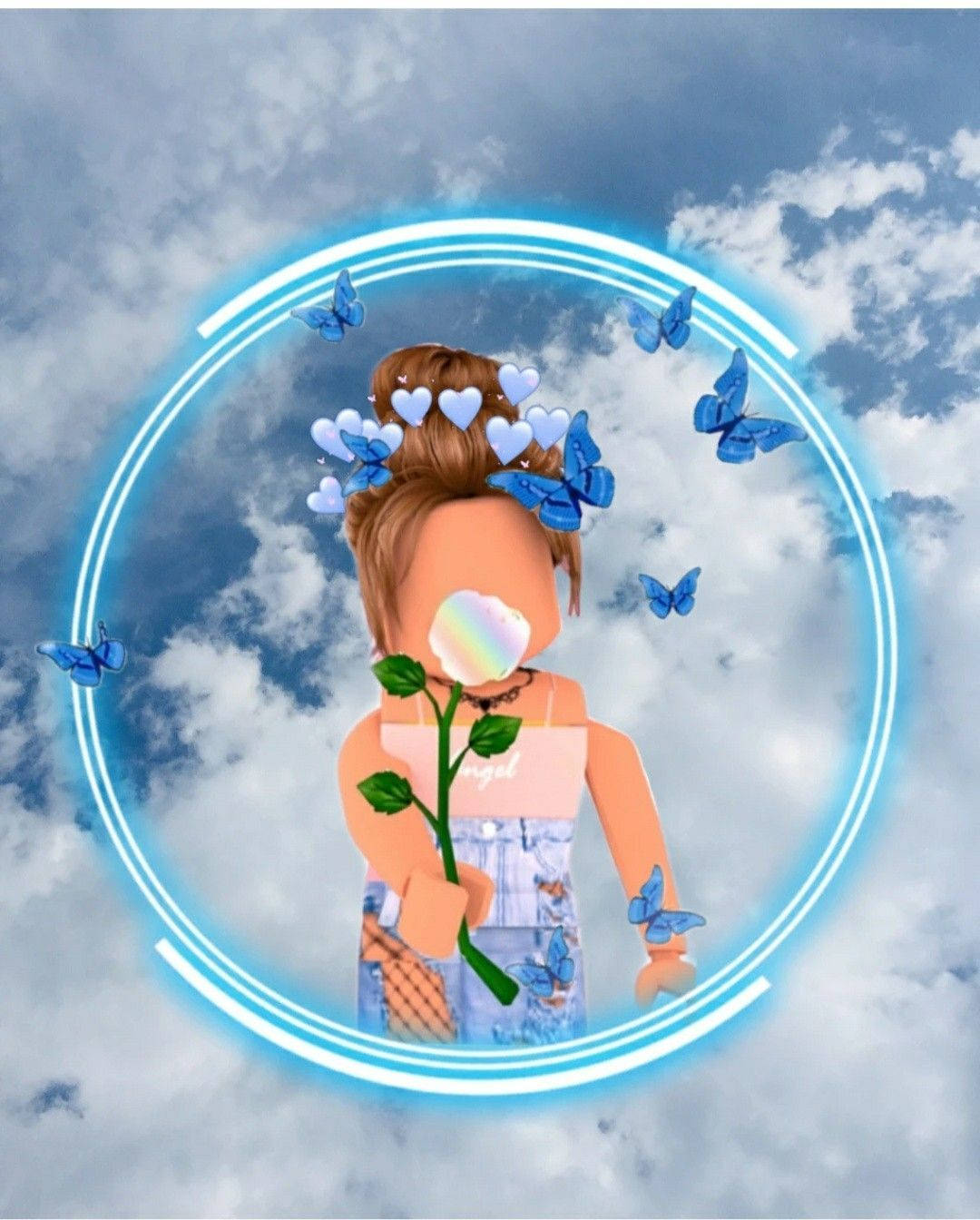 Roblox Avatar Asul Wallpaper