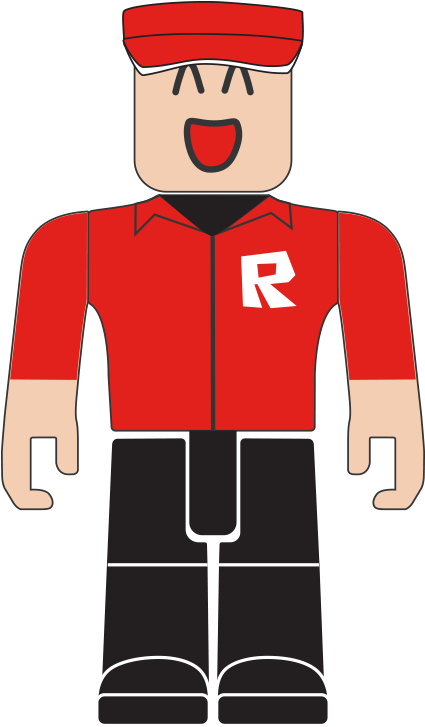 Roblox Character na may Pulang Shirt at Logo na R Wallpaper