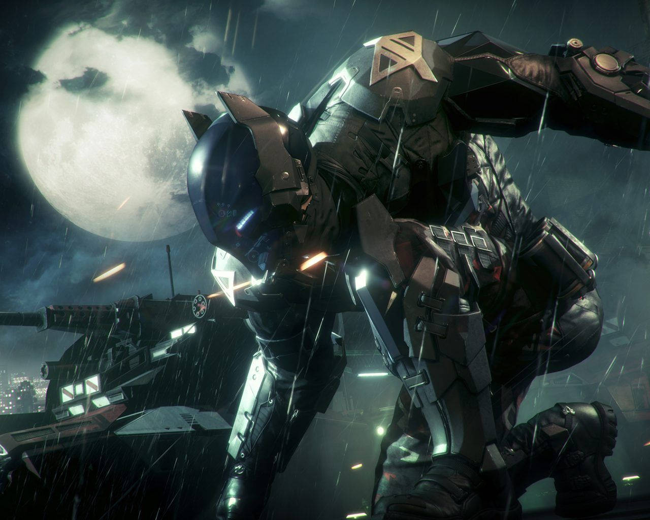 Robotic Batman mula sa Arkham Knight Wallpaper