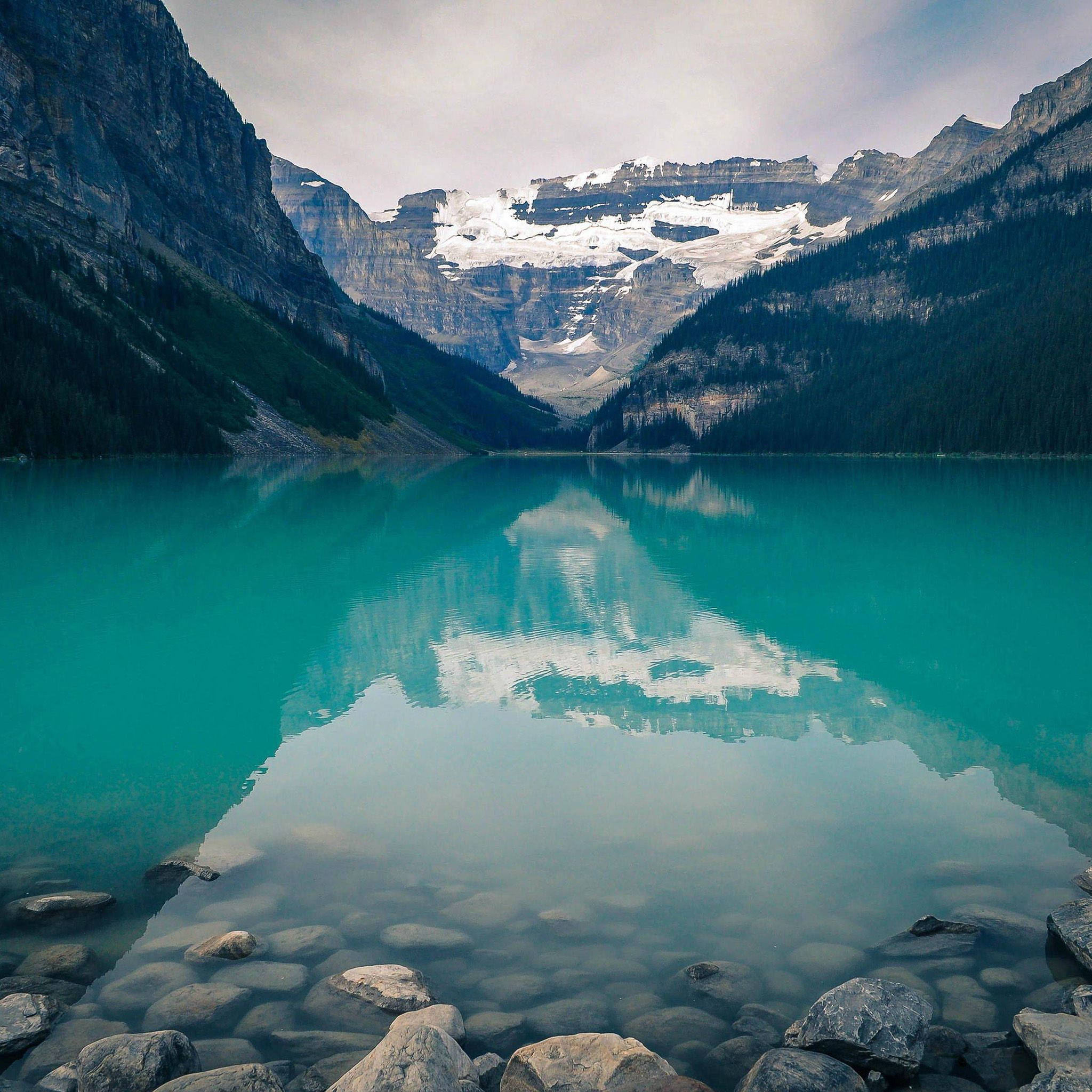 Rocky Mountain Lake iPad Wallpaper