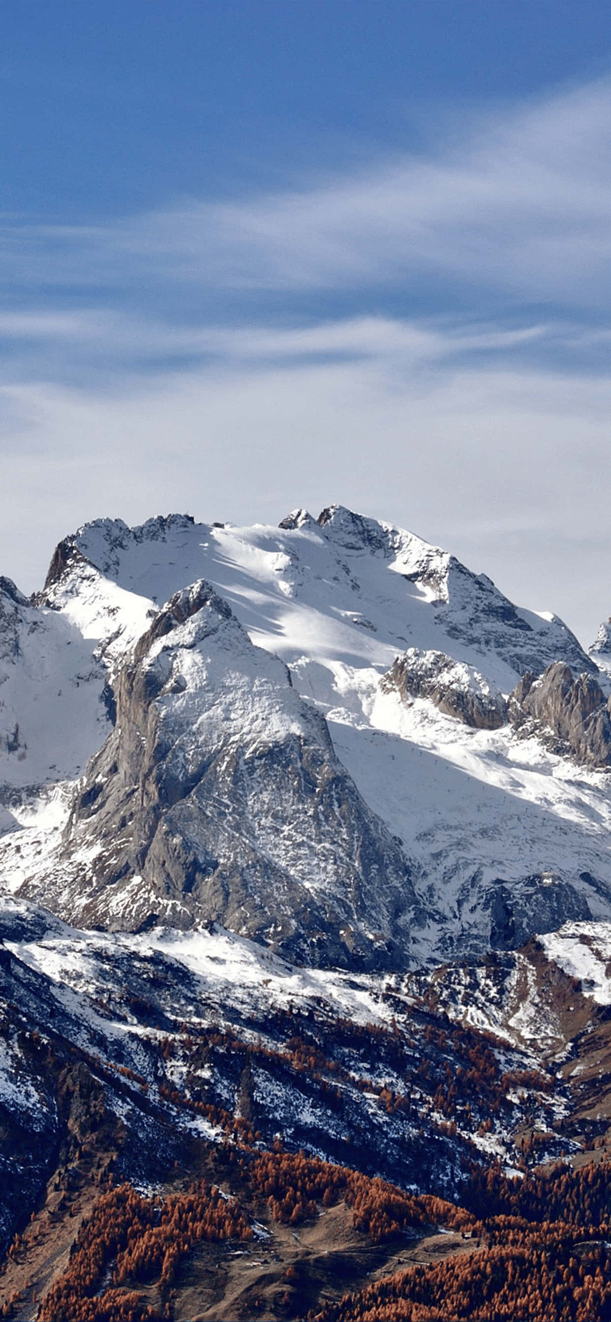 Background ng Taglamig ng Rocky Mountain Peak para sa iPhone XS Max Wallpaper
