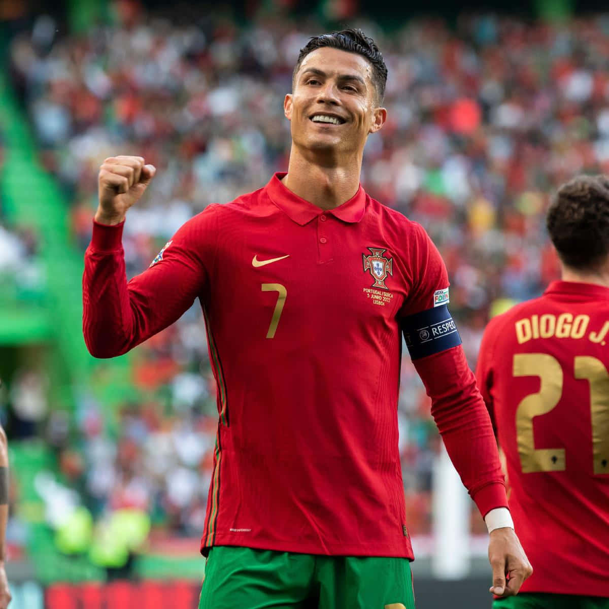 Ronaldo sa Ilaw ng mga Spotlight Wallpaper