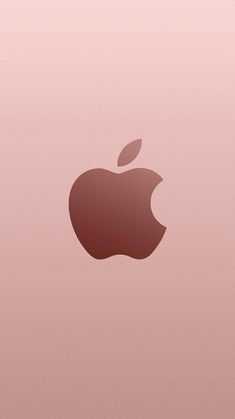 Rose Gold Logo ng Apple iPhone SE Wallpaper