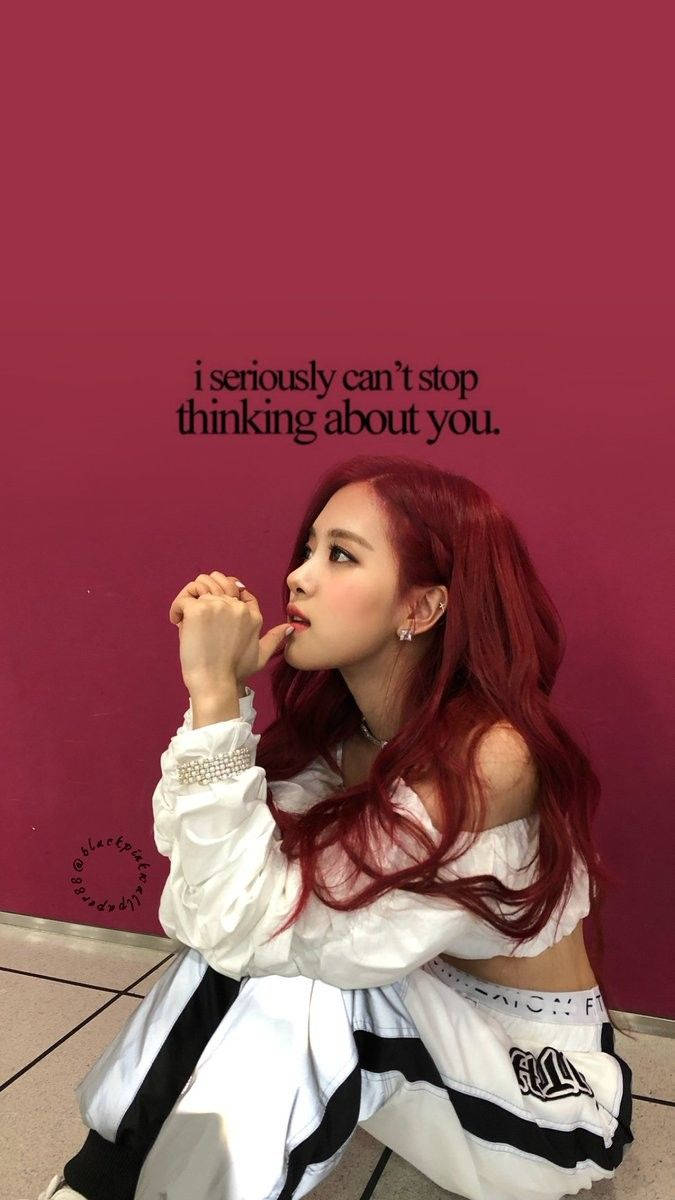 Rose mula sa Blackpink na nangangarap ng isang espesyal na tao Wallpaper