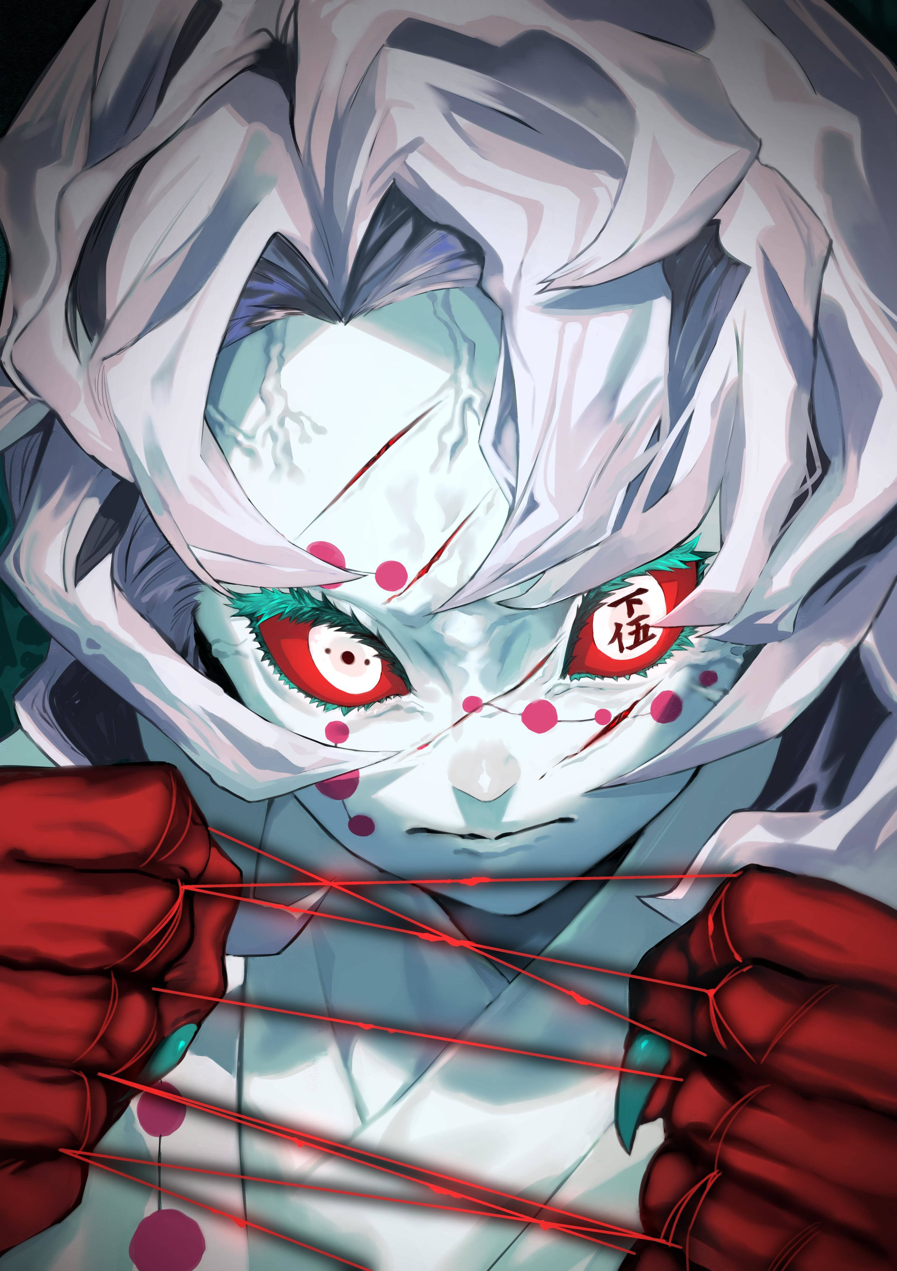 Rui Pulang Mata Demon Slayer iPhone Wallpaper
