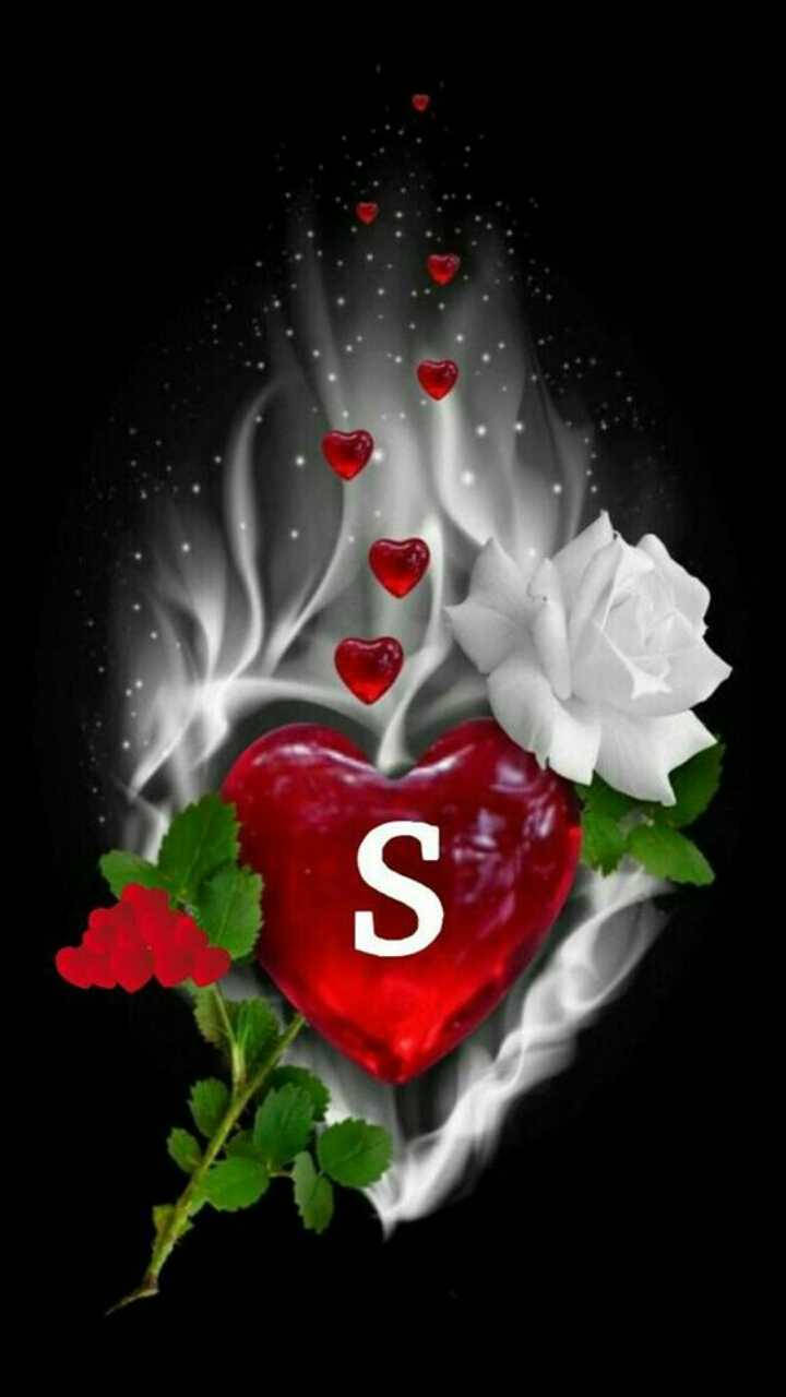 S sa Pula na Pusong Likido Wallpaper