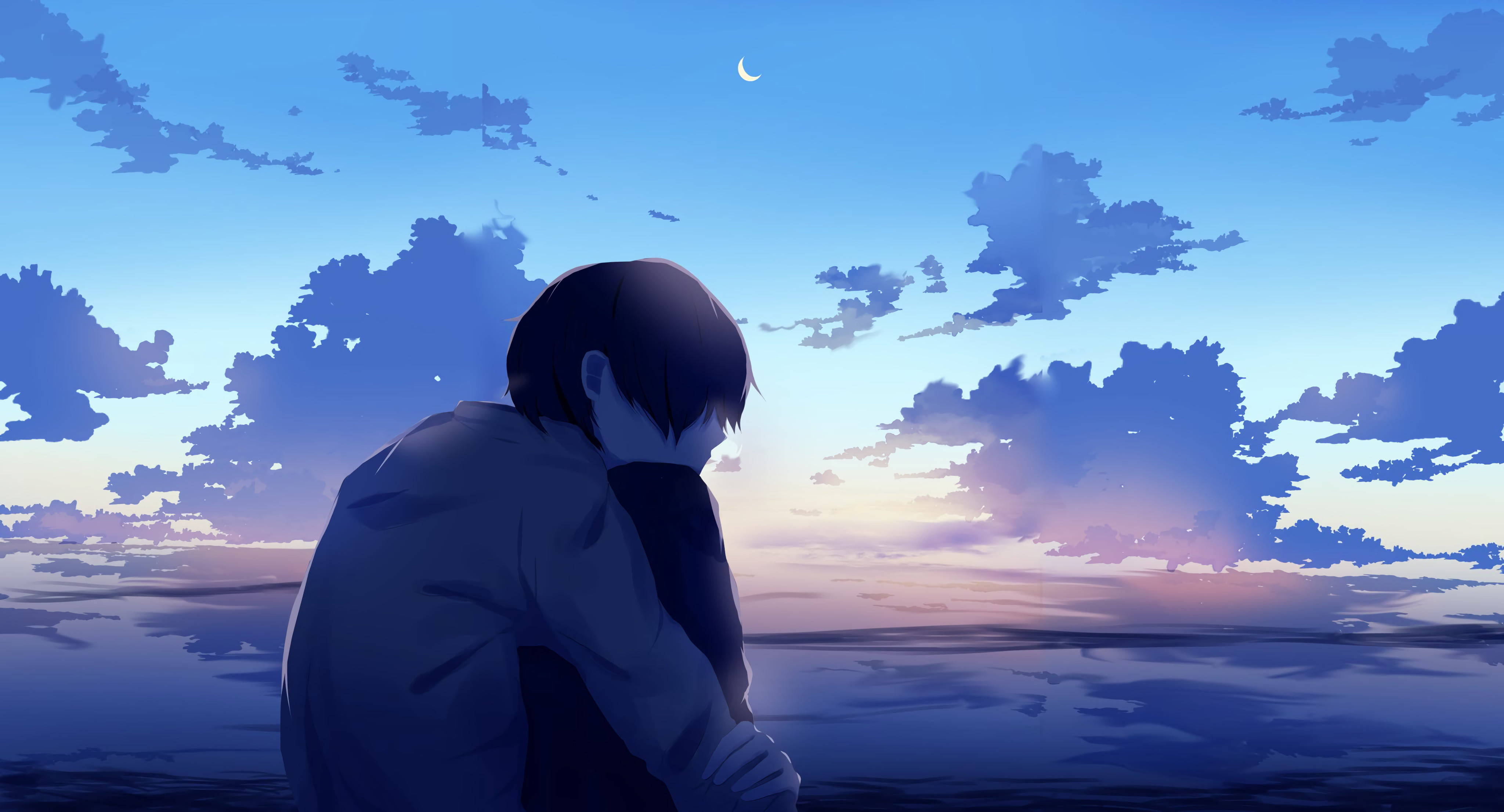 Sad Boi na Magandang Asul na Langit Wallpaper