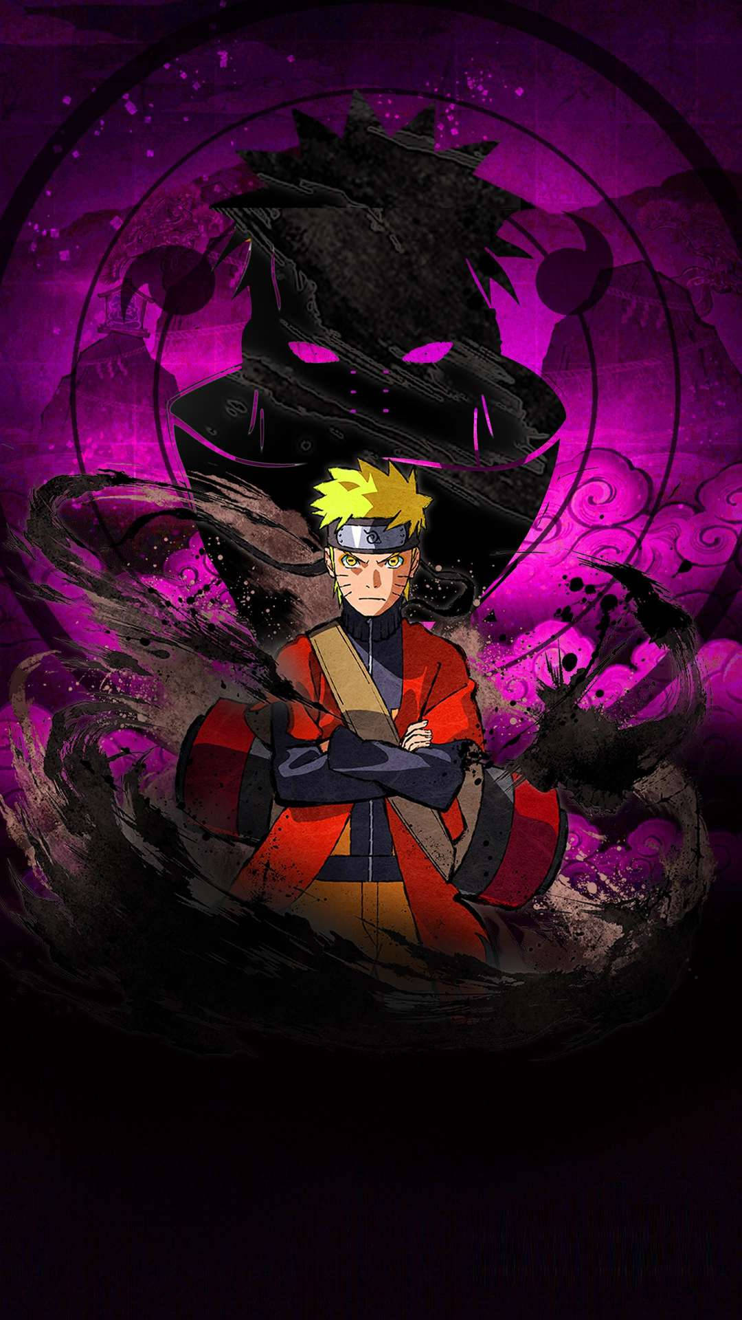 Sage Naruto at Sasuke na may Sharingan Wallpaper