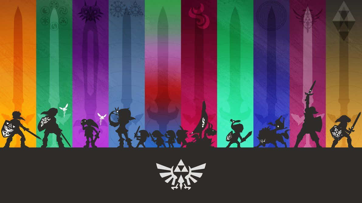 Sagipin ang pakikipagsapalaran upang iligtas ang Hyrule sa epikong pakikipagsapalaran, Legend Of Zelda Wallpaper