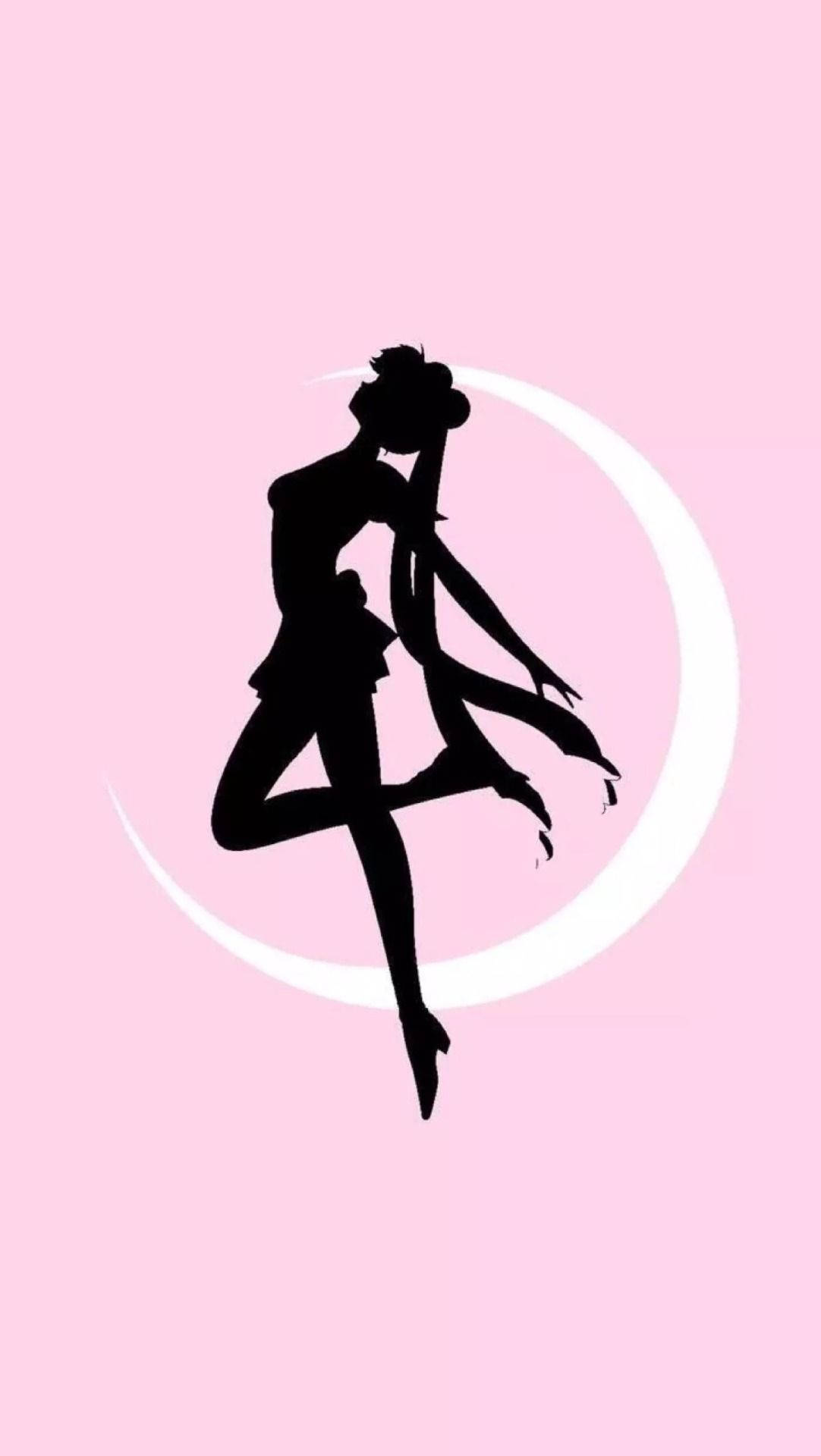 Sailor Moon iPhone na Pink na Gasuklay na Buwan Wallpaper