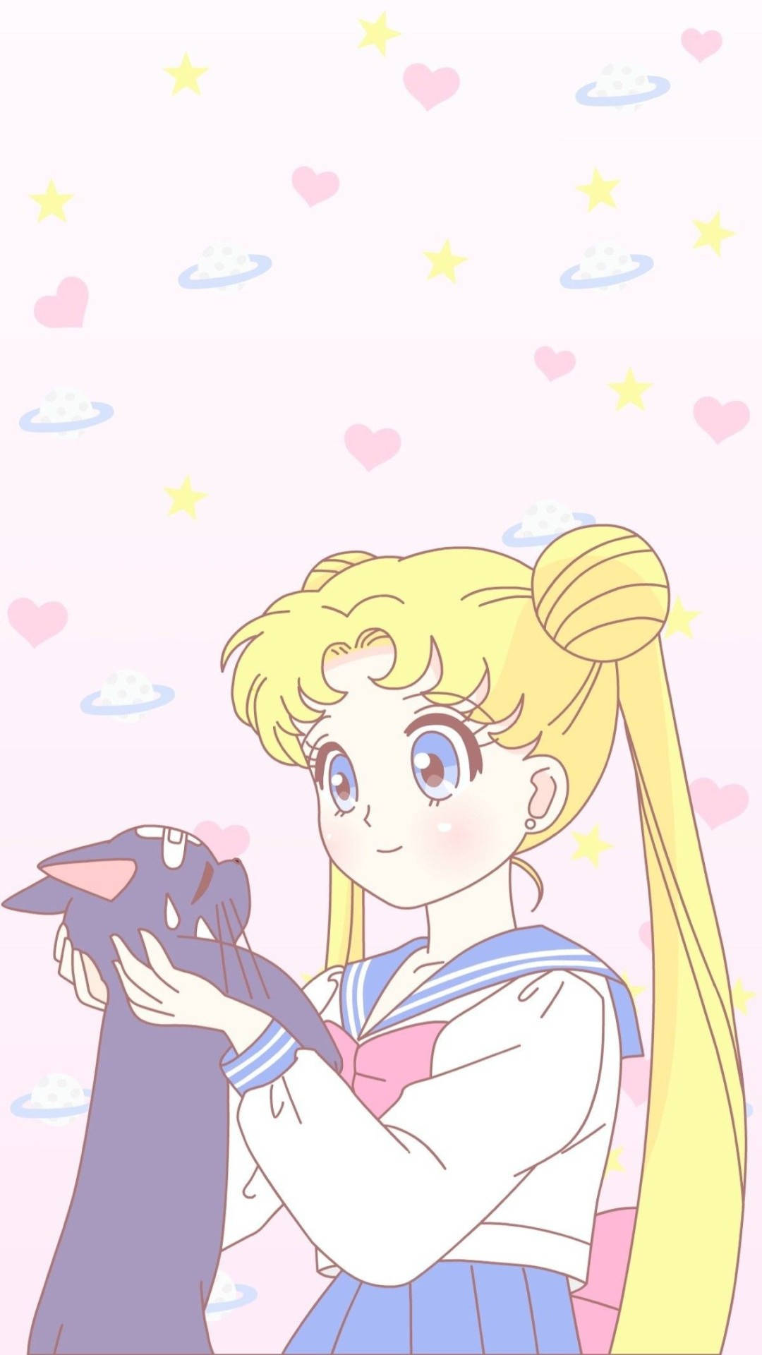 Sailor Moon Pusa Aesthetic Pink Anime Wallpaper