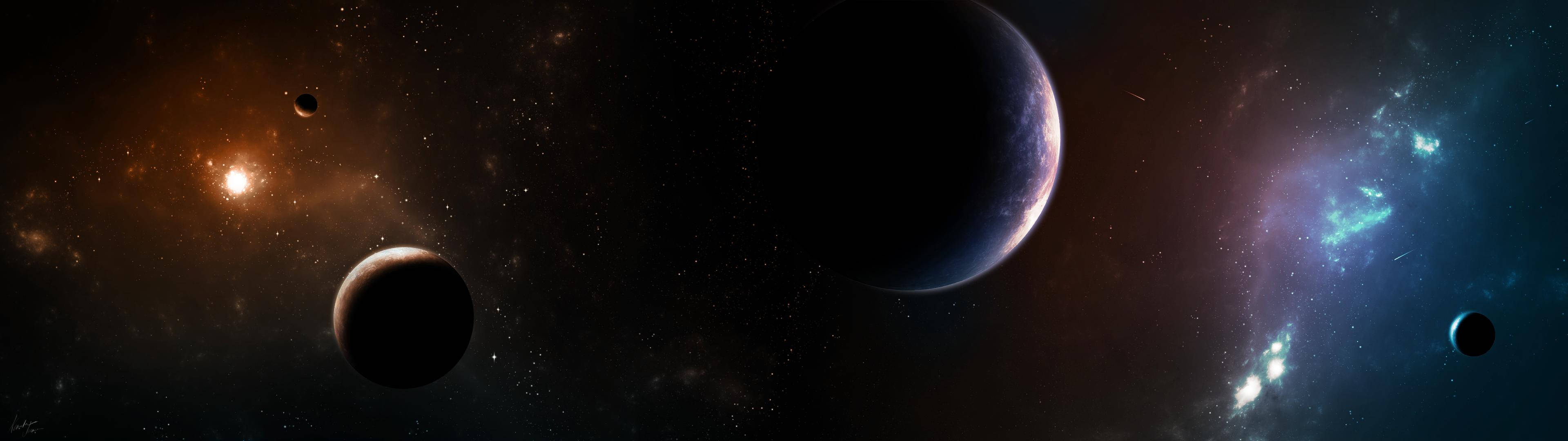 Saksihan ang mga Kahanga-hanga ng Uniberso sa Iyong Dual Monitor Wallpaper