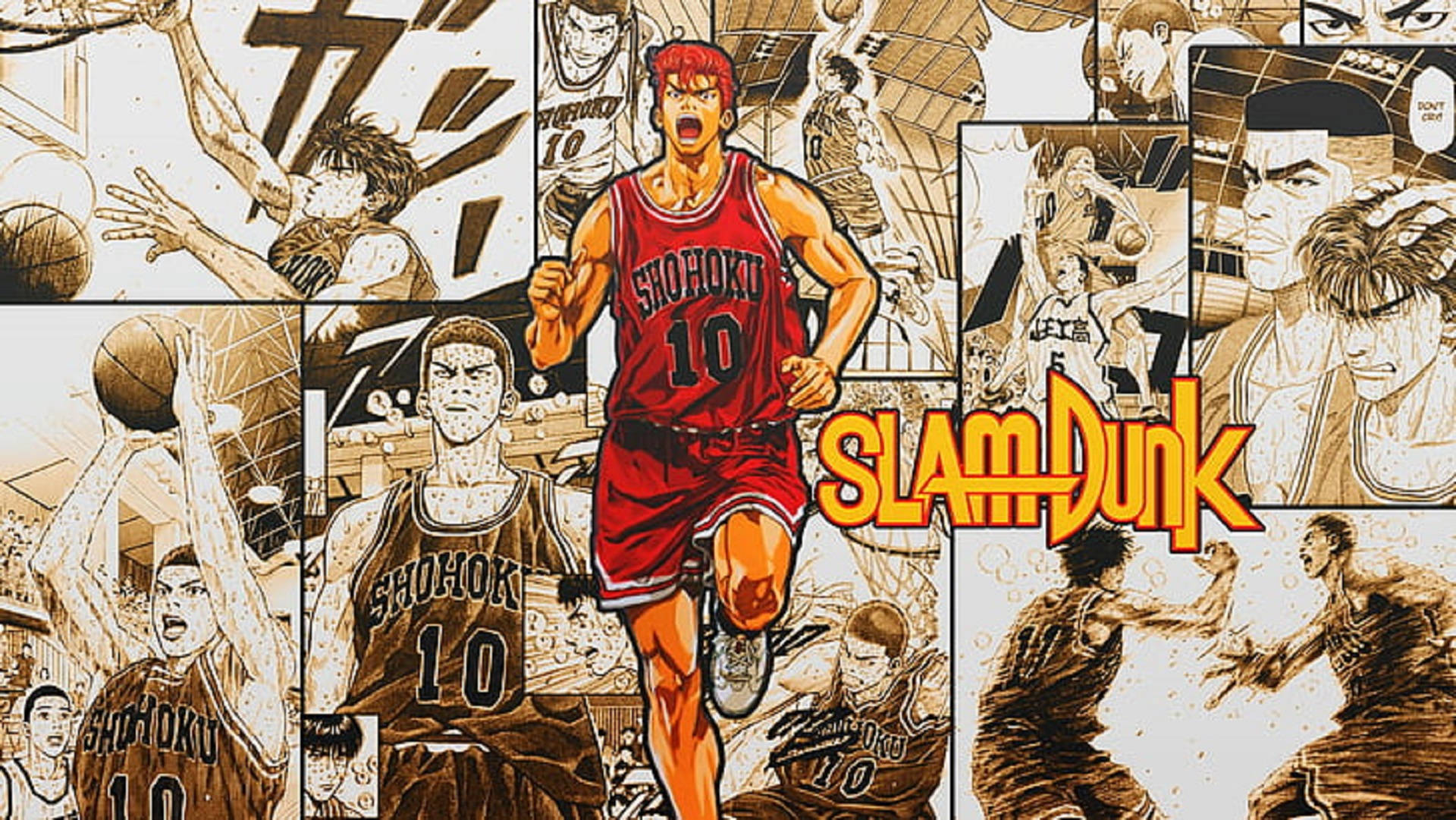 Sakuragi ng Slam Dunk Manga Panel Wallpaper