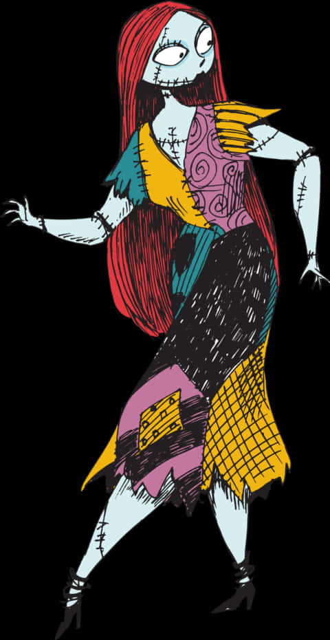 Sally Nightmare Before Christmas Ilustrasyon Wallpaper