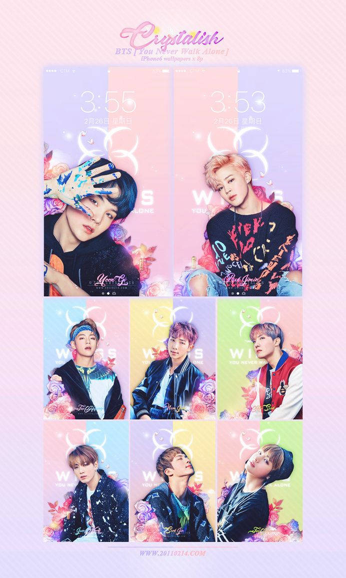 Saluhin ang KPop band na Bts sa buong pamumulaklak - nagpapasaya sa mga tagahanga ng isang nakakabagbag-damdaming pagtatanghal Wallpaper