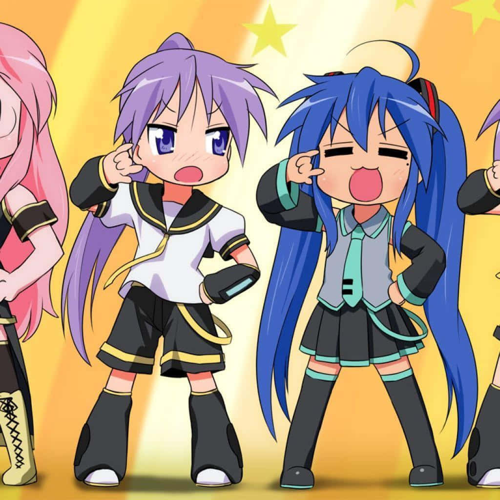 Sama-samang Palihim na Magkaibigang Anime! Wallpaper