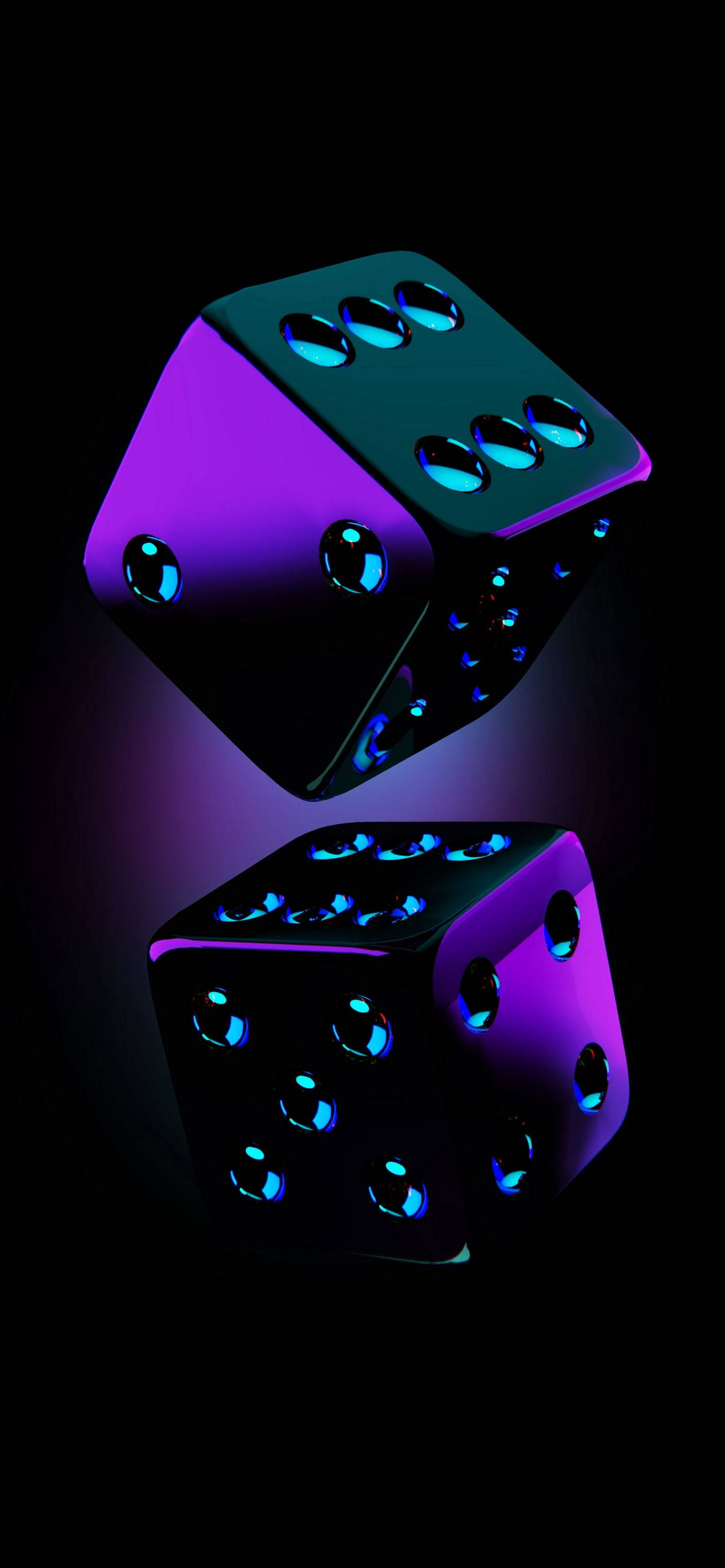 Samsung Galaxy S20 Dice Sa Neon Lights Wallpaper