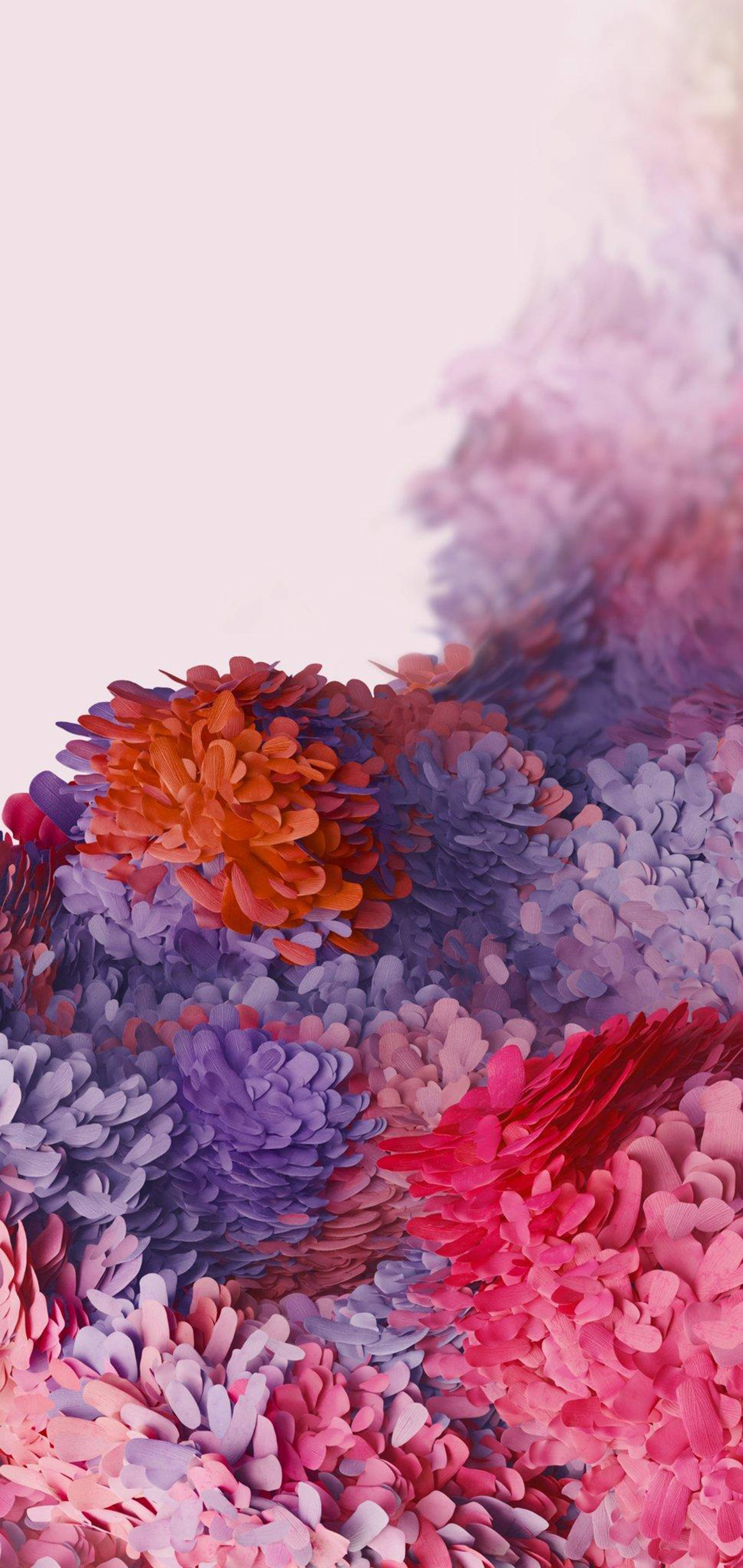 Samsung Galaxy S22 Makukulay na Bulaklak Wallpaper