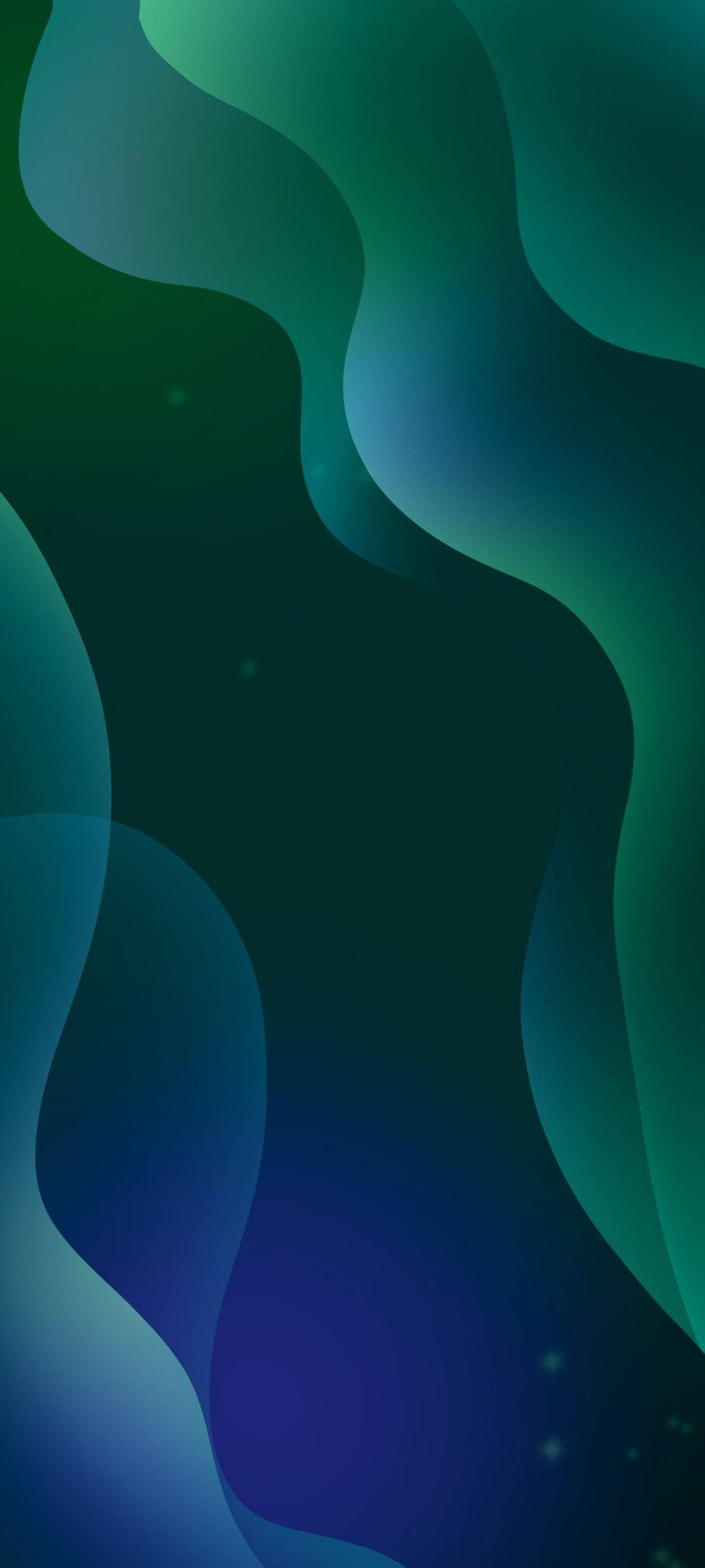 Samsung Galaxy S22 Mga Alon na Asul-berde Wallpaper