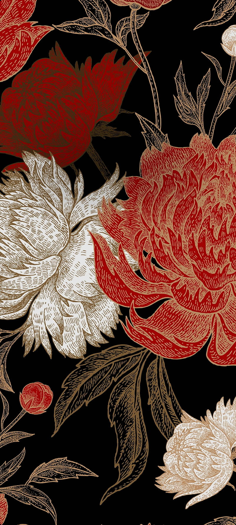 Samsung M21 Bulaklak na Oil Artwork Wallpaper