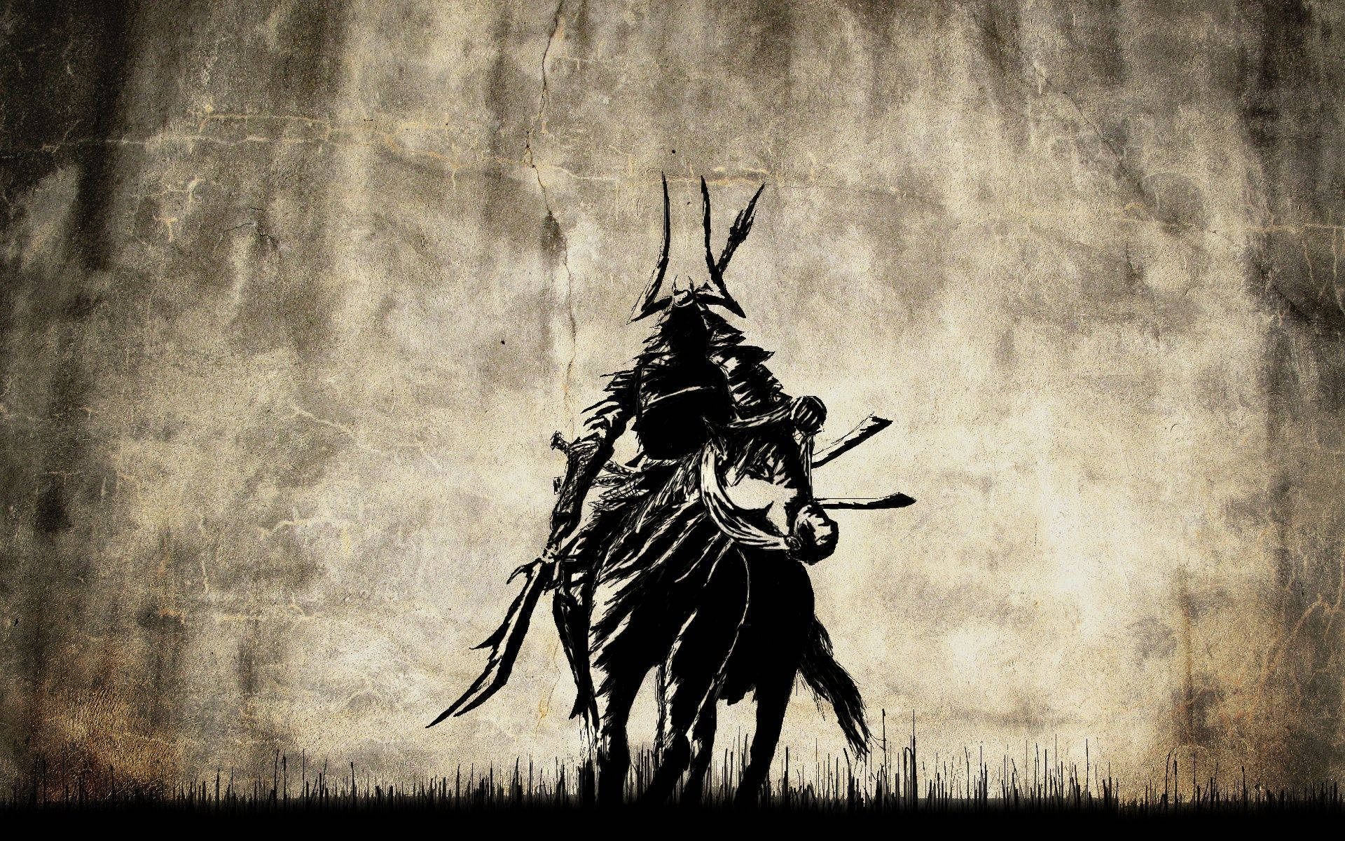 Samurai Hapones na Nakasakay Wallpaper