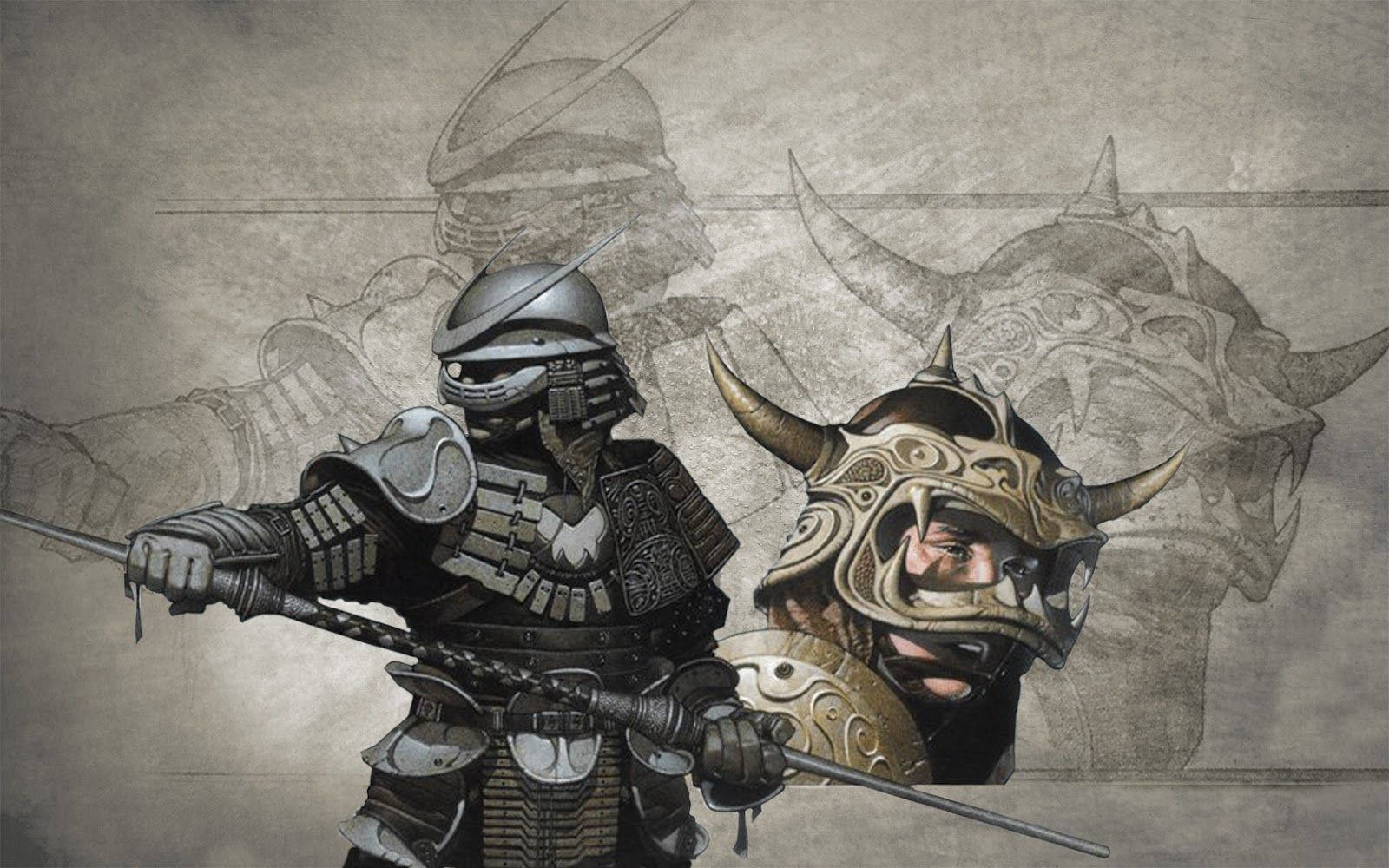 Samurai Hapones na Nakasuot ng Baluti Wallpaper