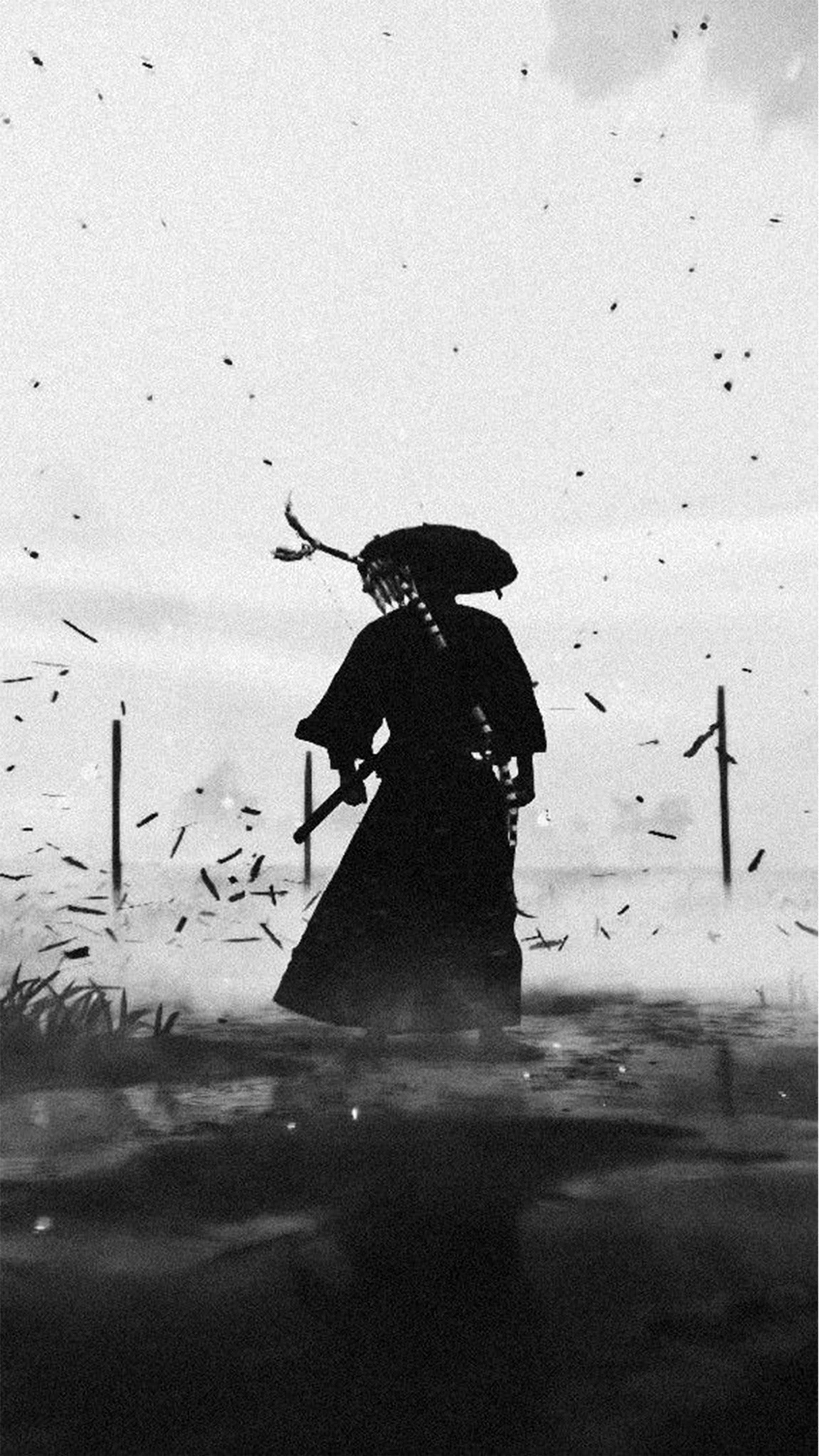 Samurai sa Likod Wallpaper