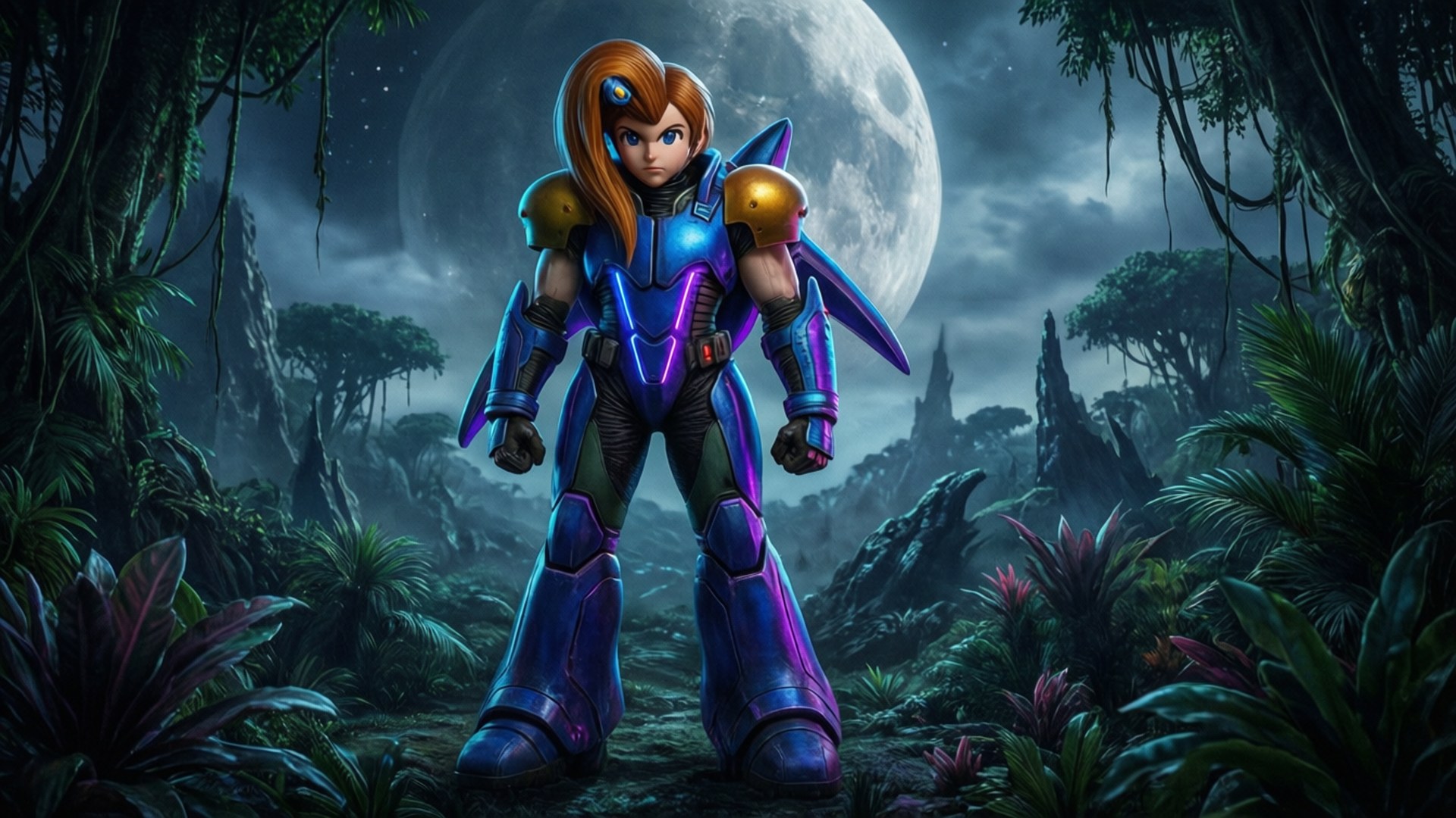 Samus sa Alien na Buwan Wallpaper