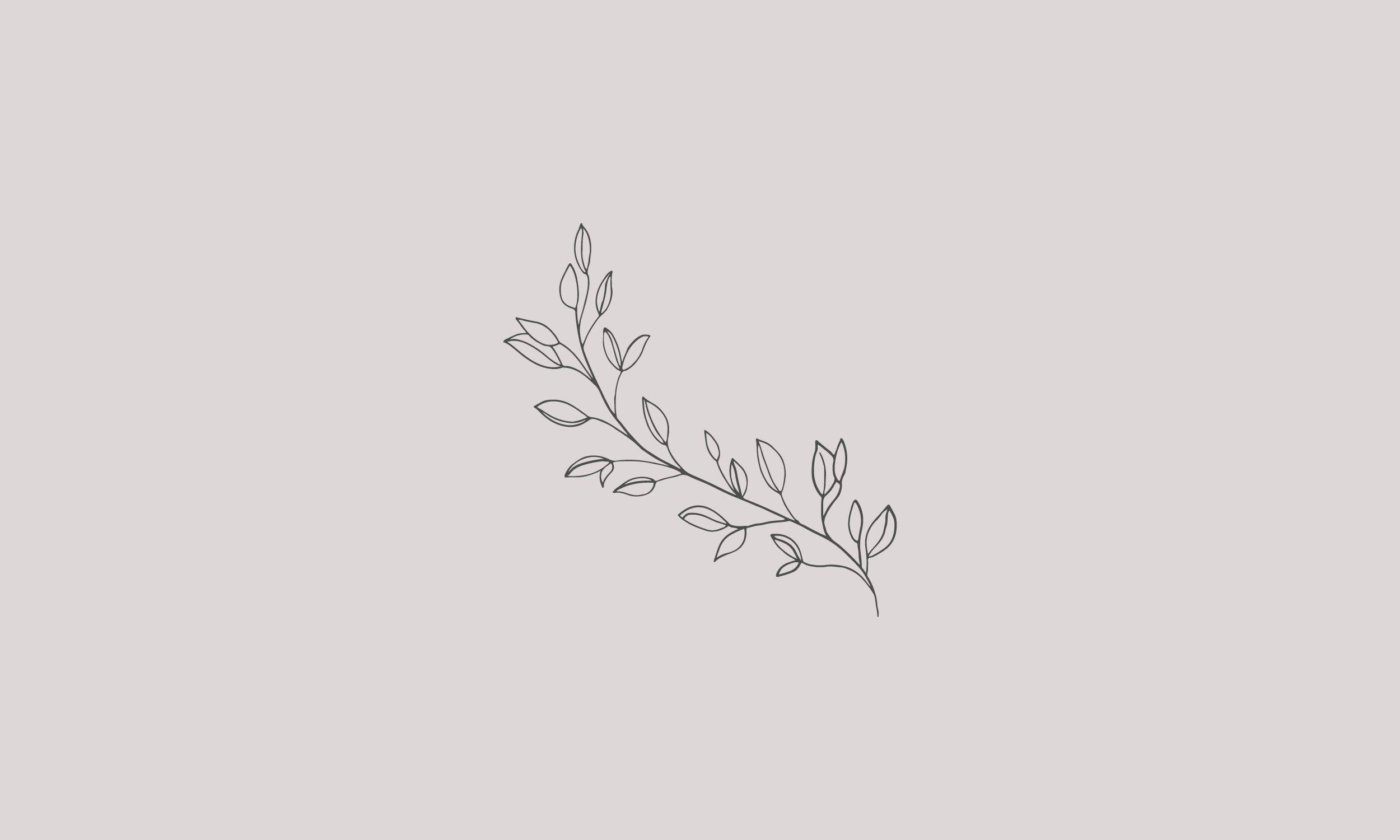 Sanga ng Dahon Minimalist Aesthetic Laptop Wallpaper
