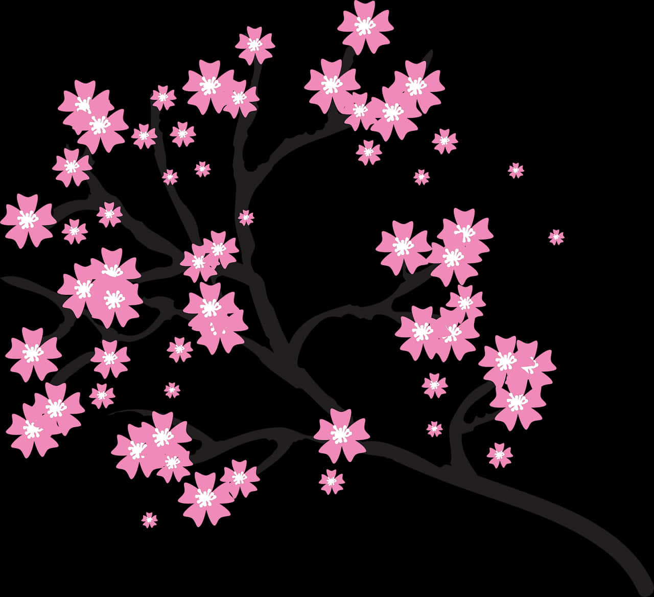 Sangay ng Cherry Blossom na Estilo Wallpaper