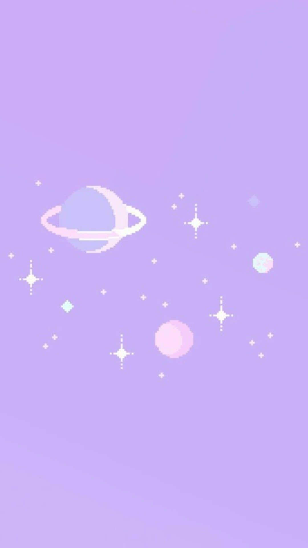 Sariwa na lilang bulaklak laban sa langit na may liwanag. Wallpaper