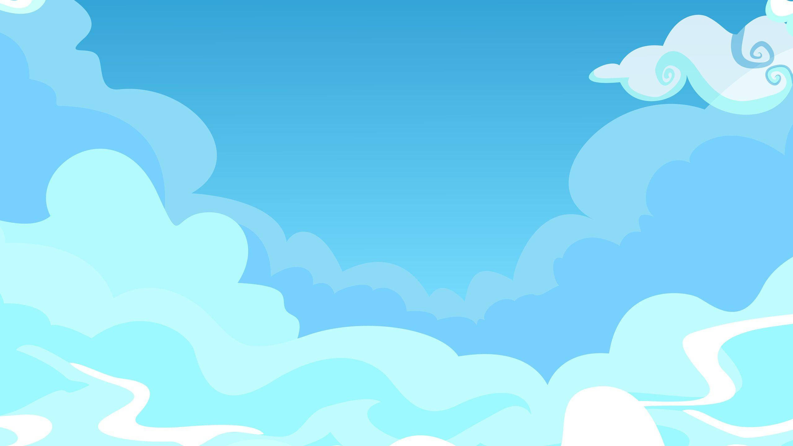 Sariwang Ganda ng mga Aesthetic na Ulap Laban sa Asul na Langit Wallpaper