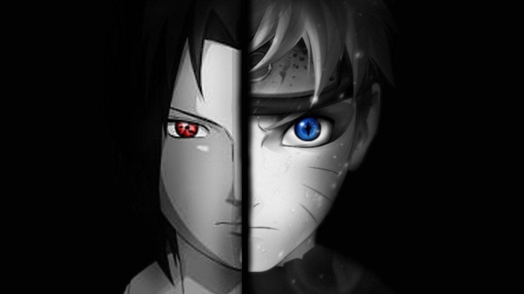 Sasuke at Naruto Naghaharap sa Laptop Wallpaper