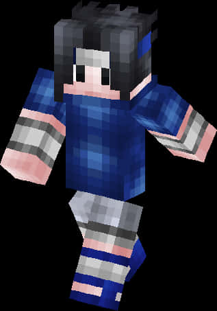 Sasuke na Estilo Minecraft Wallpaper
