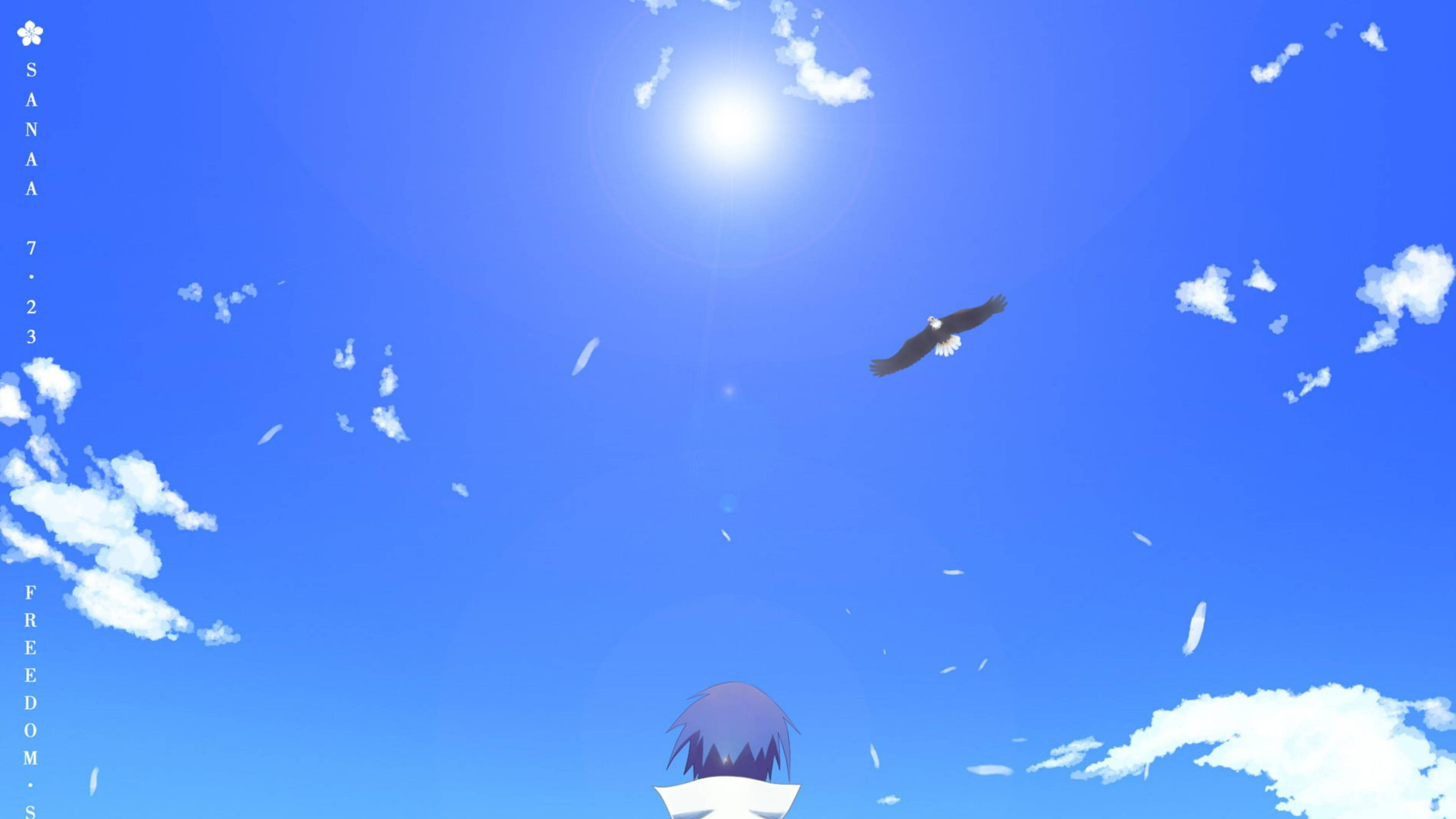 Sasuke sa Ilalim ng Maaliwalas na Langit Wallpaper