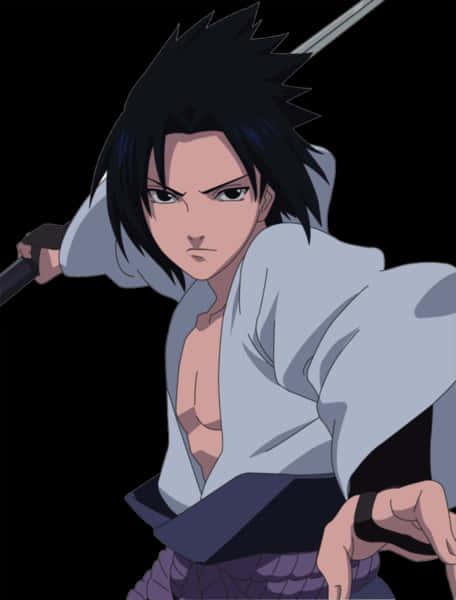 Sasuke Uchiha Handa sa Labanan Wallpaper