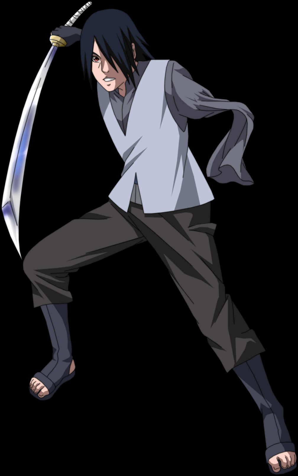 Sasuke Uchiha Handa na sa Labanan Wallpaper