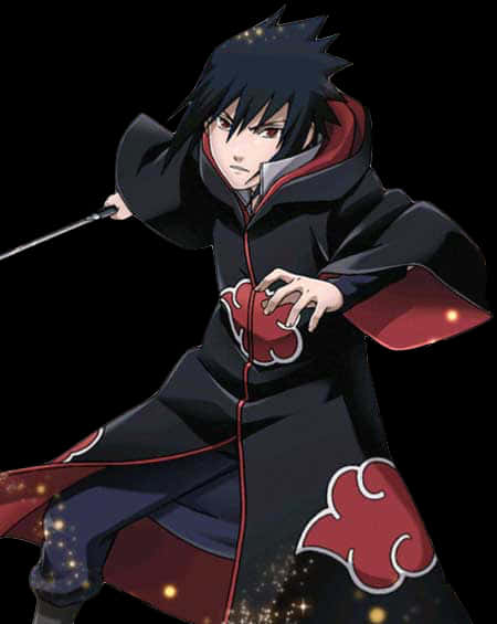 Sasuke Uchiha na Kasuotang Akatsuki Wallpaper