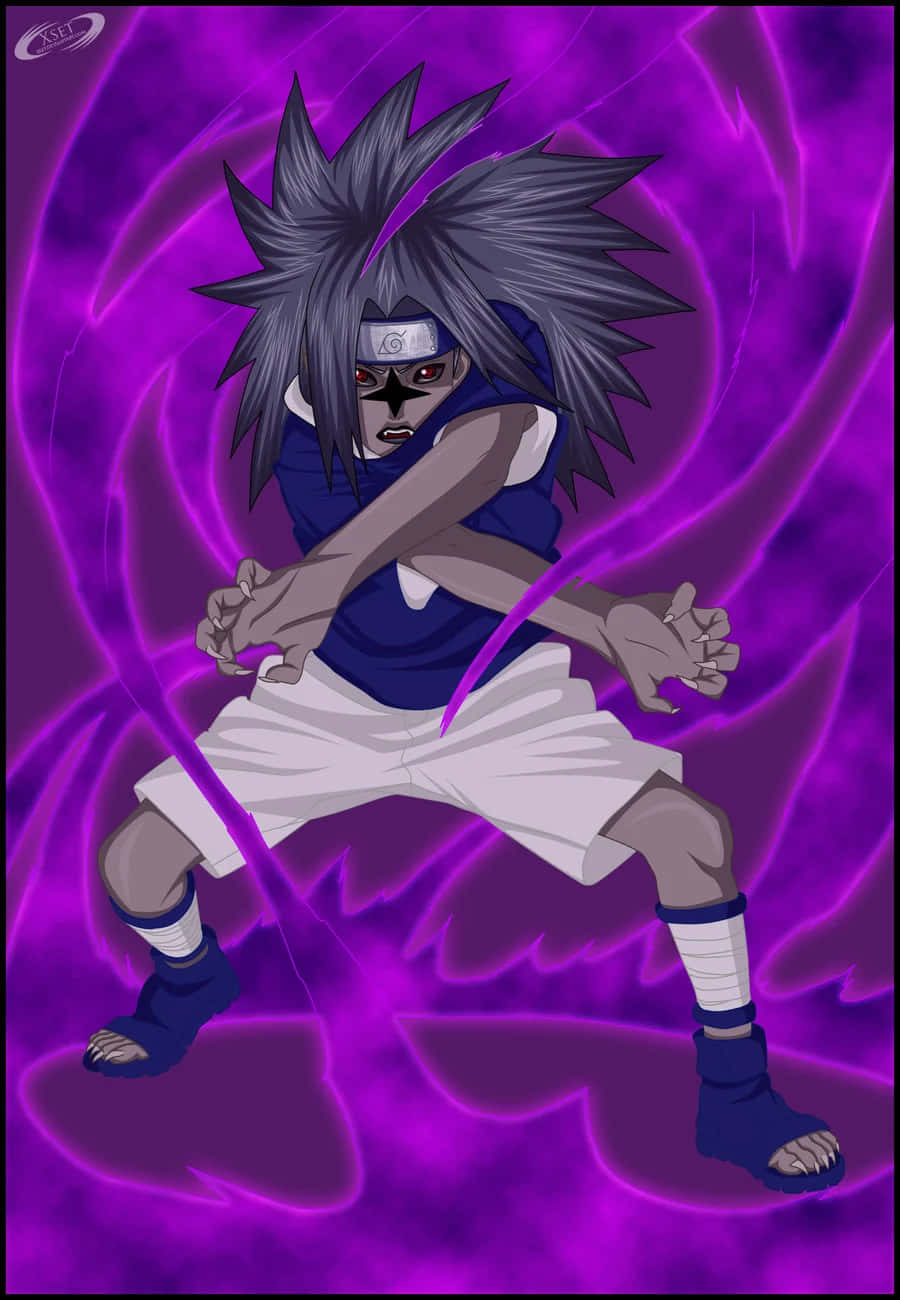 Sasuke Uchiha – Pagpapakawala ng Kapangyarihan ng Sumpa Wallpaper