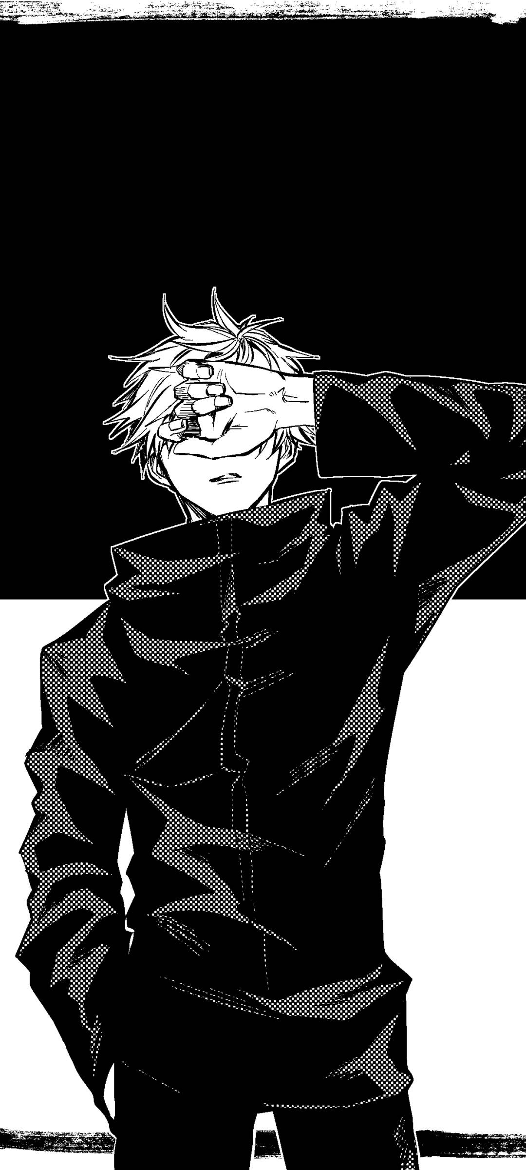 Satoru Gojo Monochrome Art Jujutsu Kaisen Telepono Wallpaper