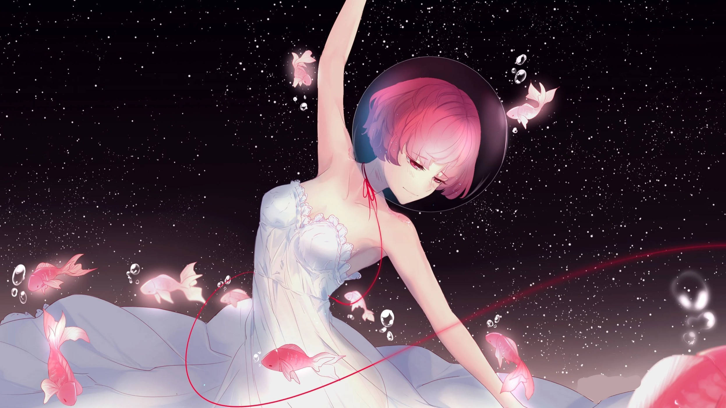 Sayaw ng Pink na Anime Wallpaper