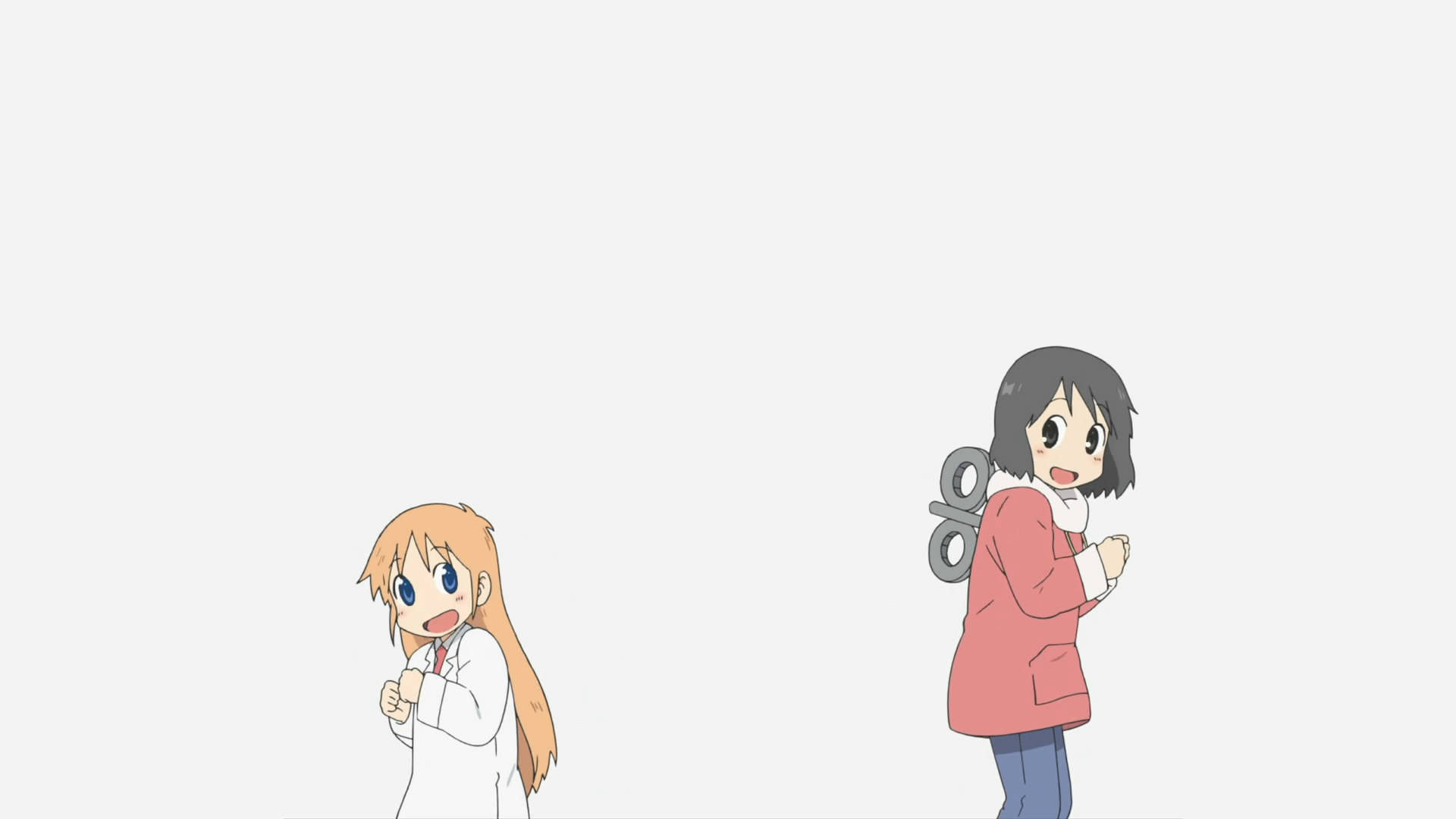 Sayaw nina Nano at Hakase mula sa Nichijou Wallpaper