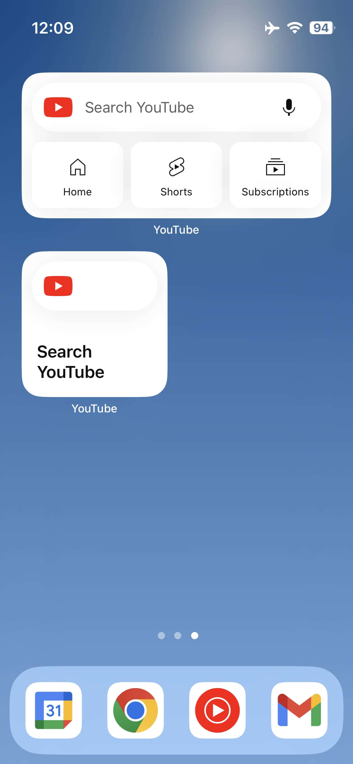 screenshot ng search bar ng YouTube Wallpaper