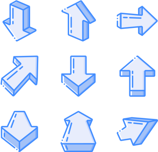Set ng 3D Arrow Icons Wallpaper