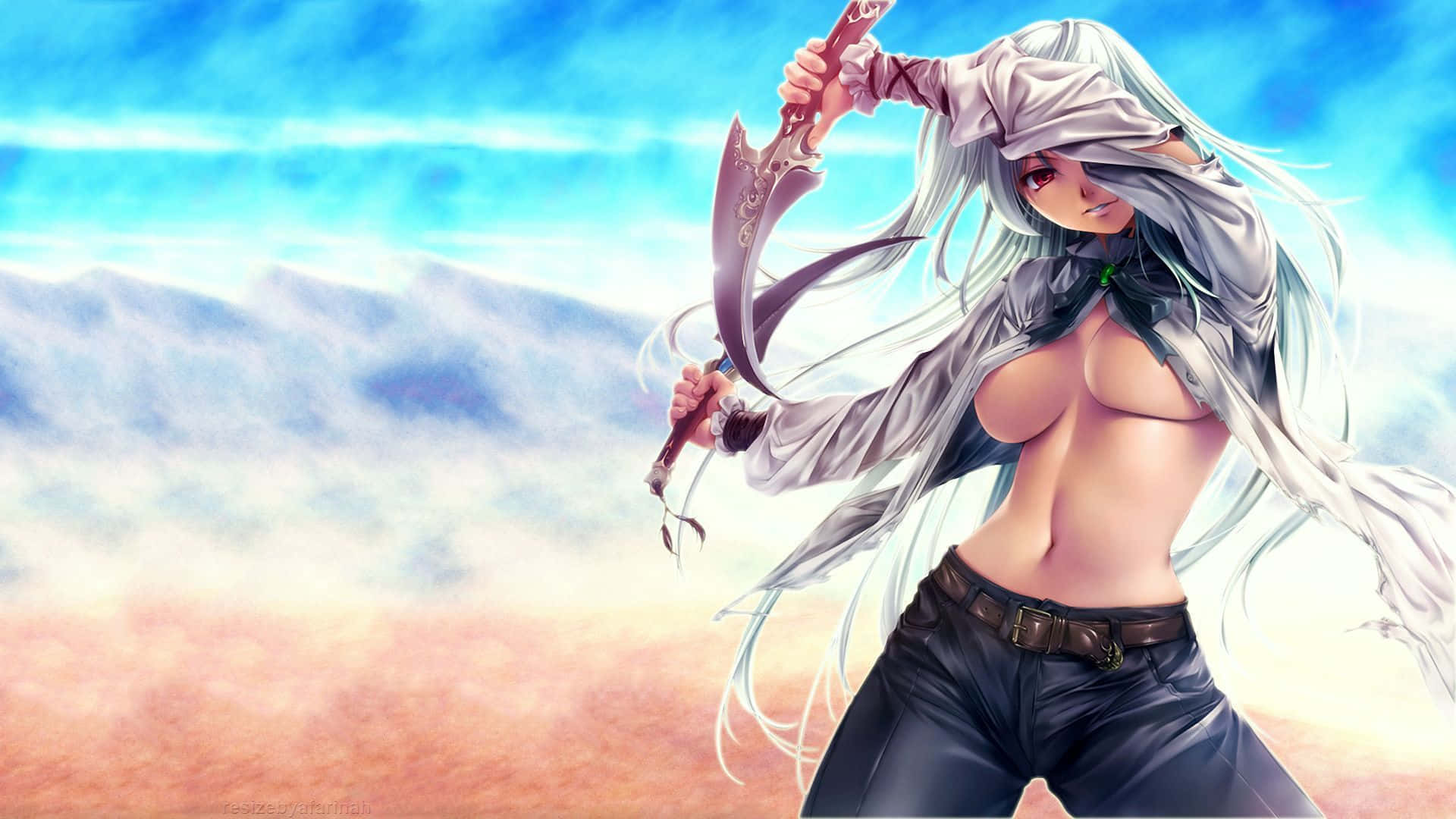 Sexy na 3D Anime na Babae Wallpaper