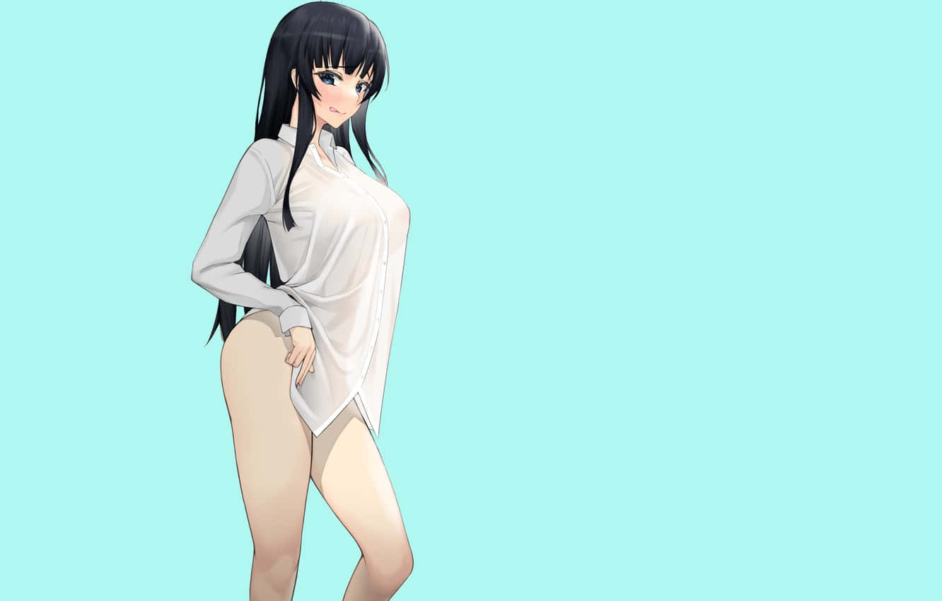 Sexy na Posisyon ng Anime na Babae Wallpaper